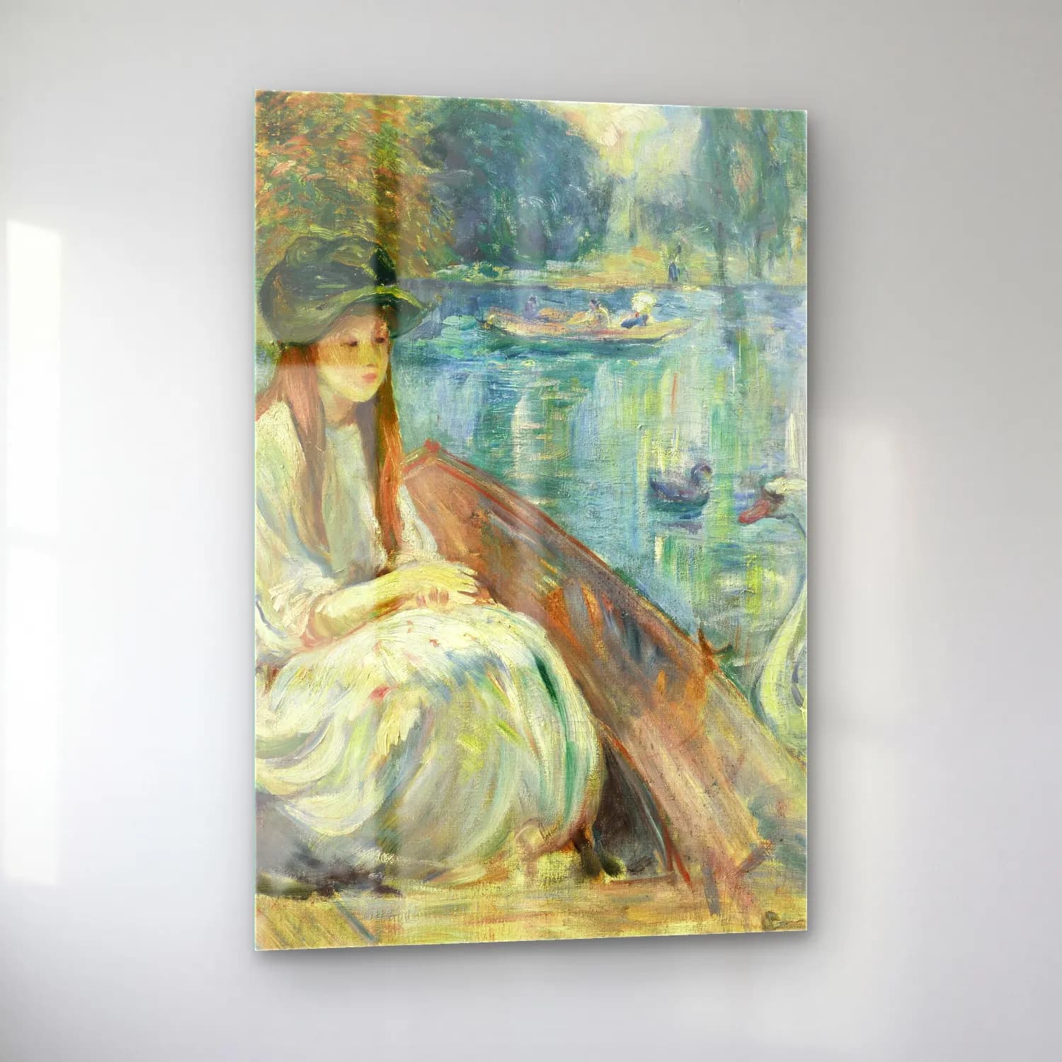 Berthe Morisot – Jeanne Fourmanoir sur le lac cam tablo — sol açıdan görünüm