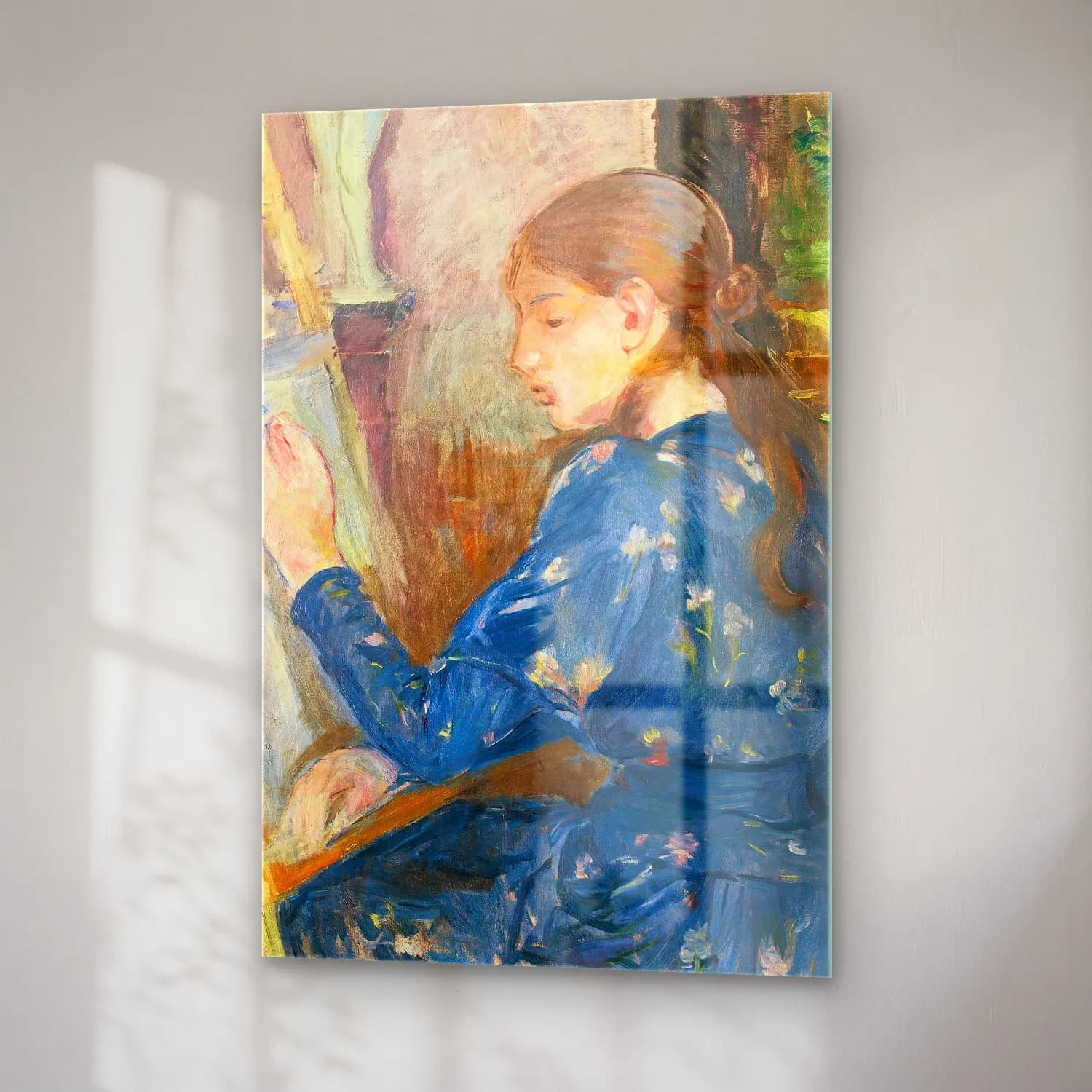Berthe Morisot – Jeune Fille Écrivant cam tablo — sağ açıdan görünüm