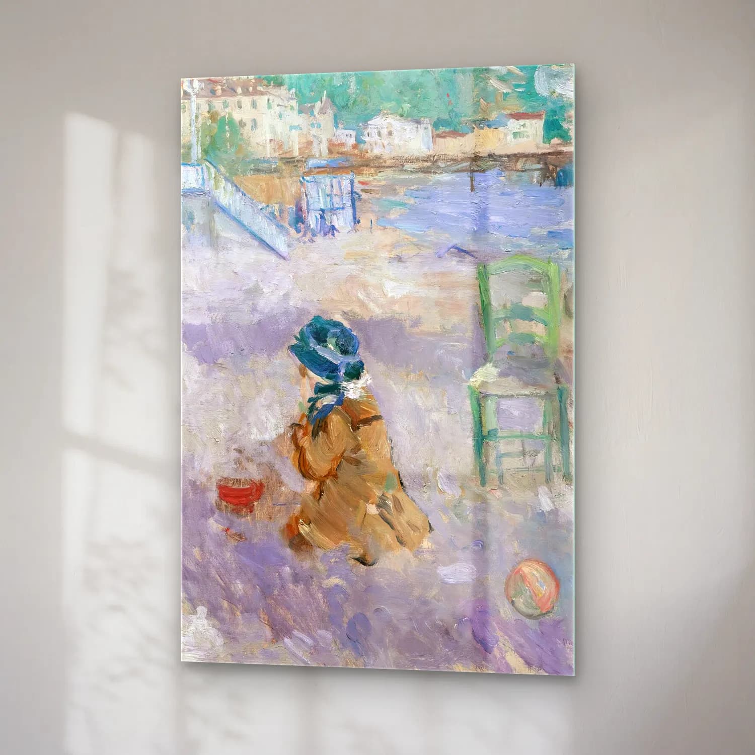 Berthe Morisot – Plage De Nice cam tablo — sağ açıdan görünüm