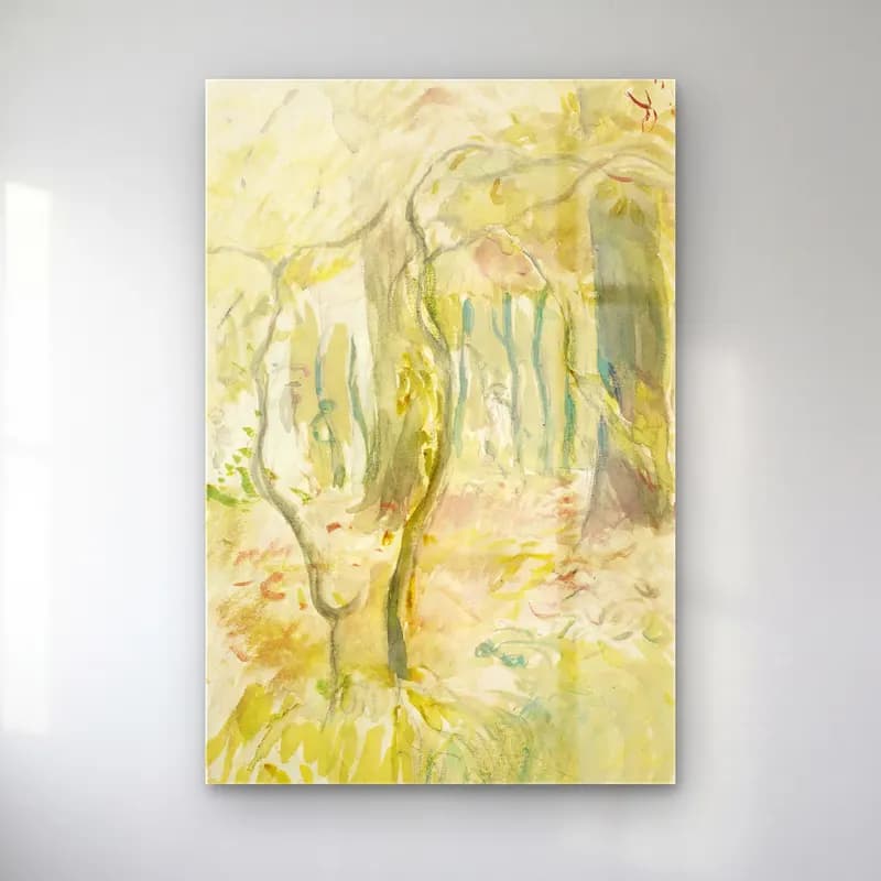 Berthe Morisot – Sous-Bois cam tablo — Berthe Morisot – Sous-Bois — suluboya orman