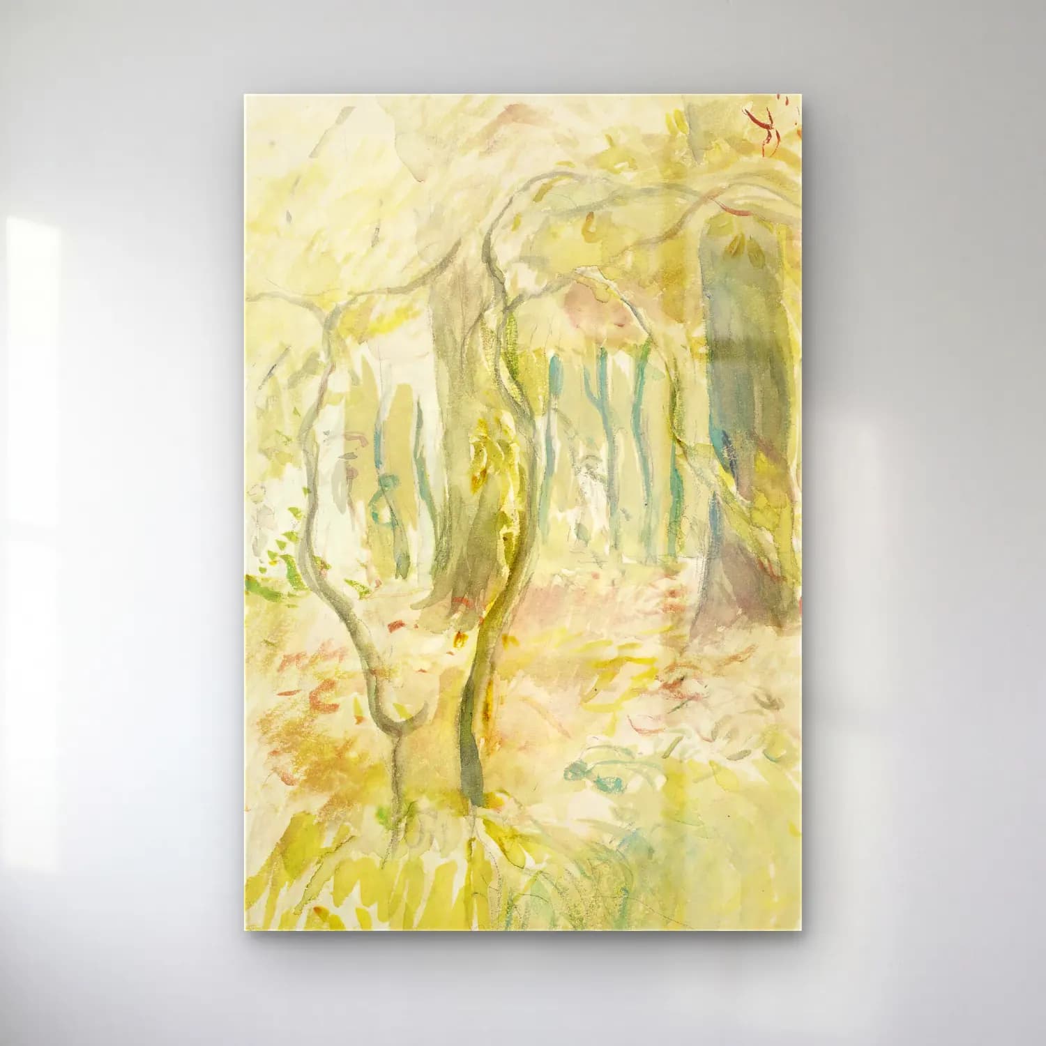 Berthe Morisot – Sous-Bois cam tablo — Berthe Morisot – Sous-Bois — suluboya orman