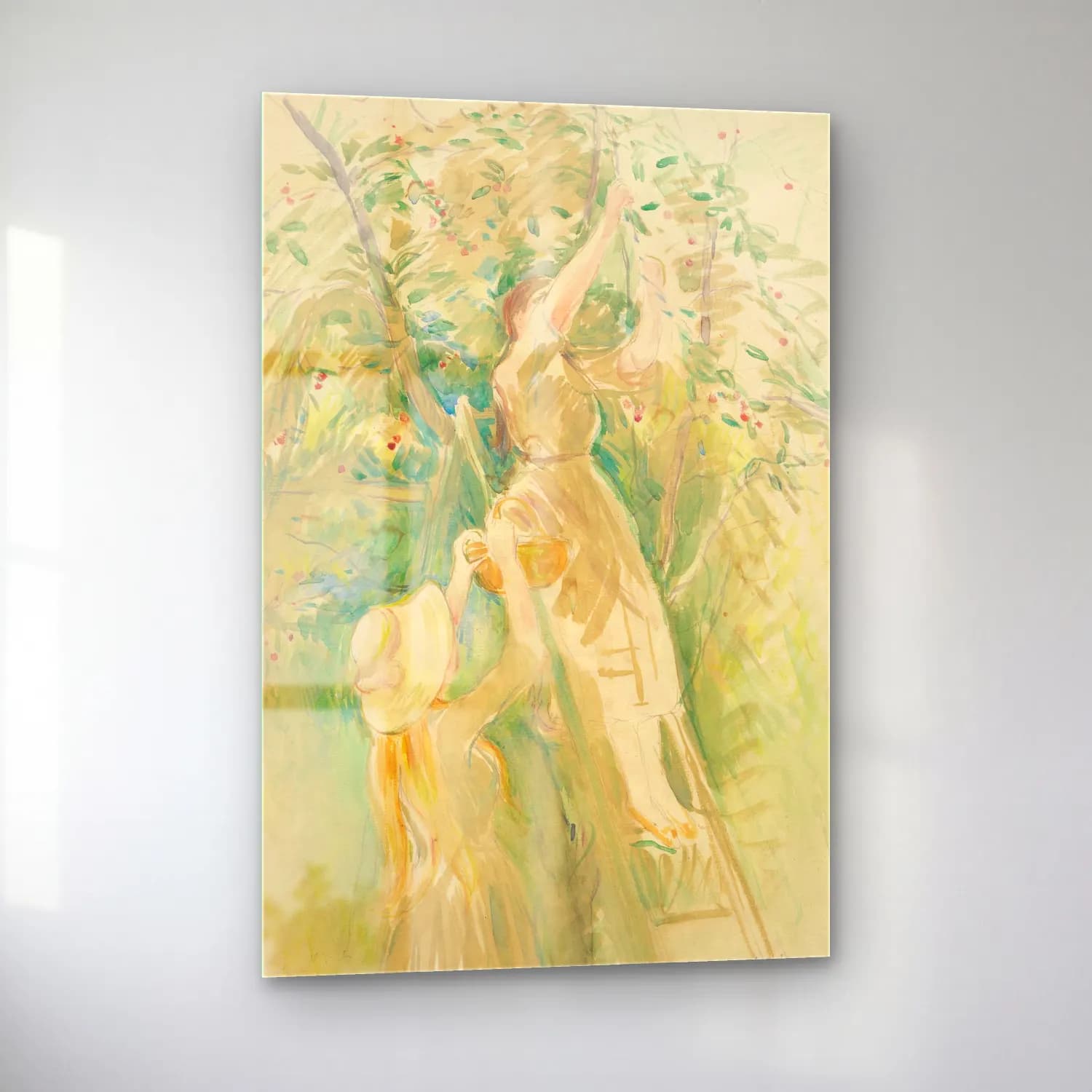 Berthe Morisot – Study for The Cherry Tree cam tablo — sol açıdan görünüm