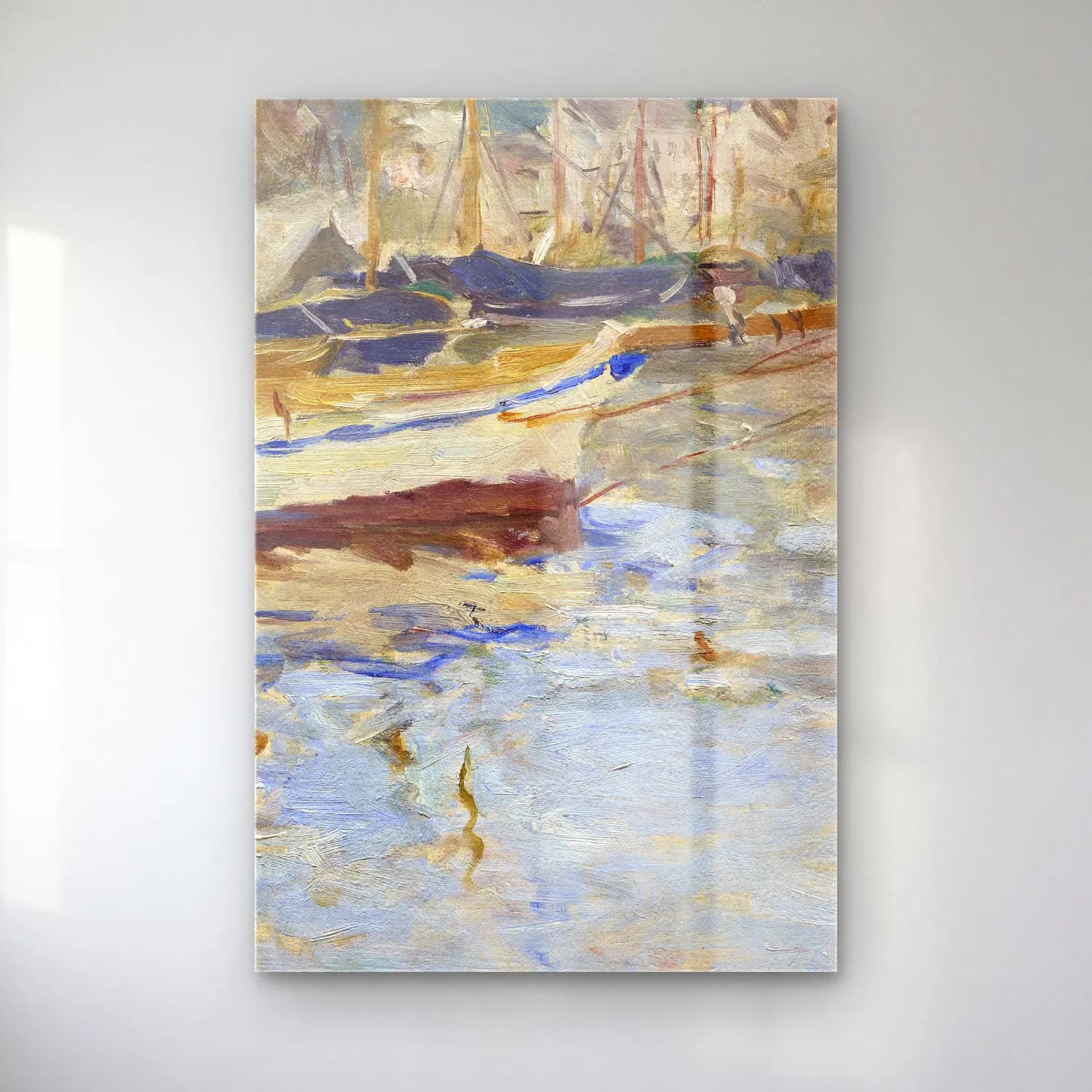 Berthe Morisot – The Port of Nice cam tablo — Berthe Morisot – The Port of Nice — empresyonist liman ve tekneler