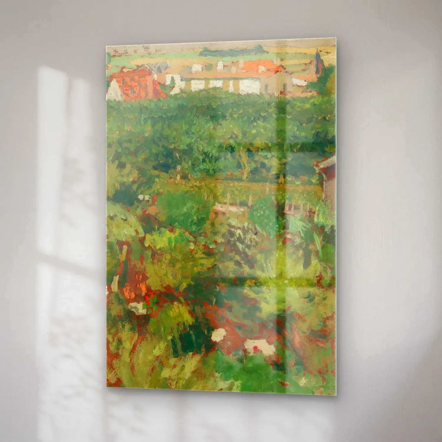 Édouard Vuillard – Bahçeli Kulübe cam tablo — sağ açıdan görünüm