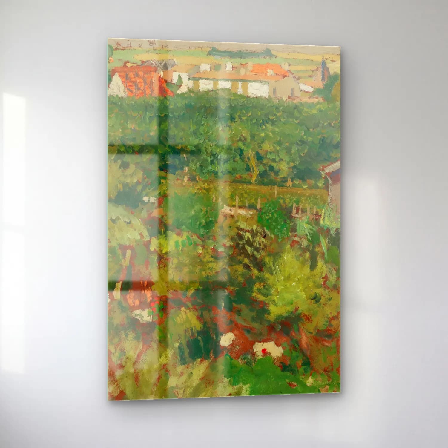 Édouard Vuillard – Bahçeli Kulübe cam tablo — sol açıdan görünüm