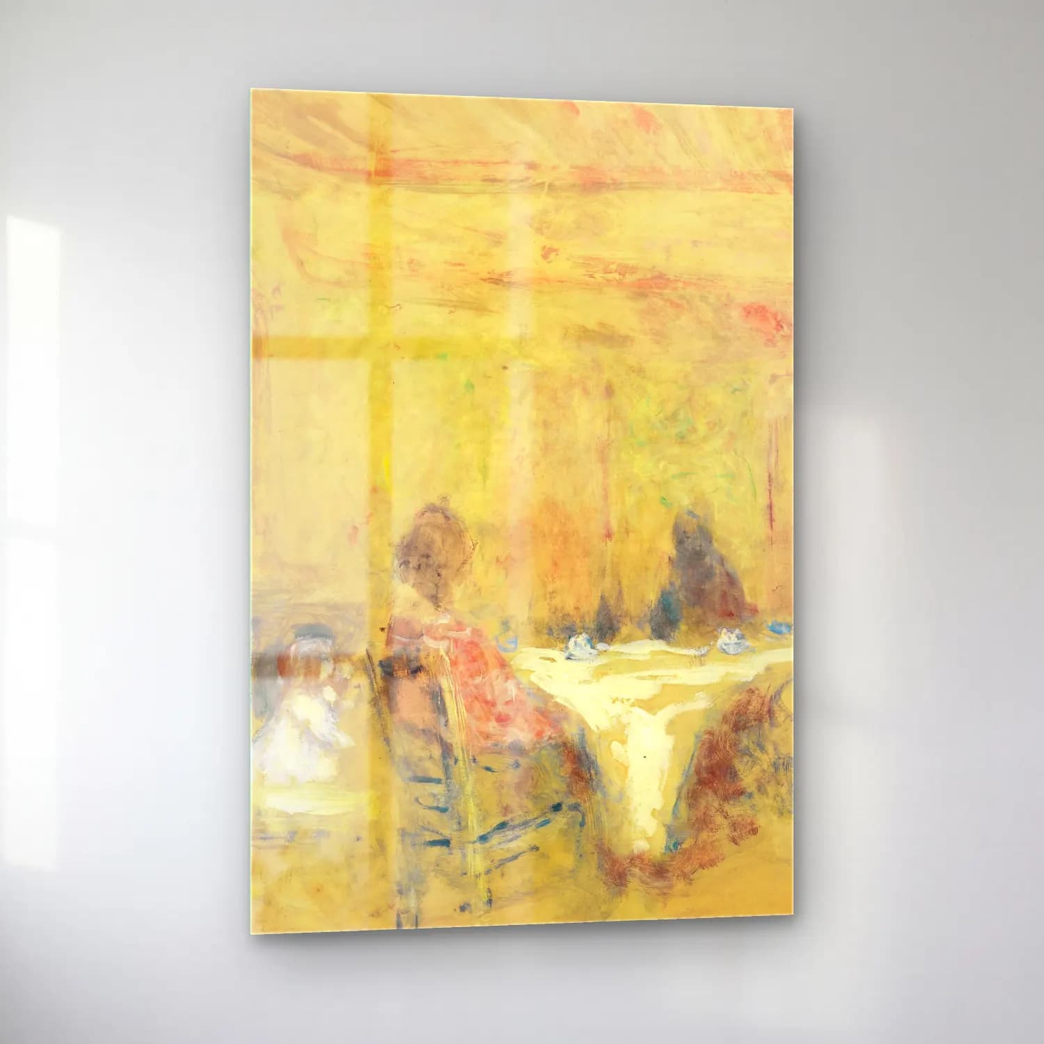 Édouard Vuillard – Vintage İç Mekân No. 8 cam tablo — sol açıdan görünüm