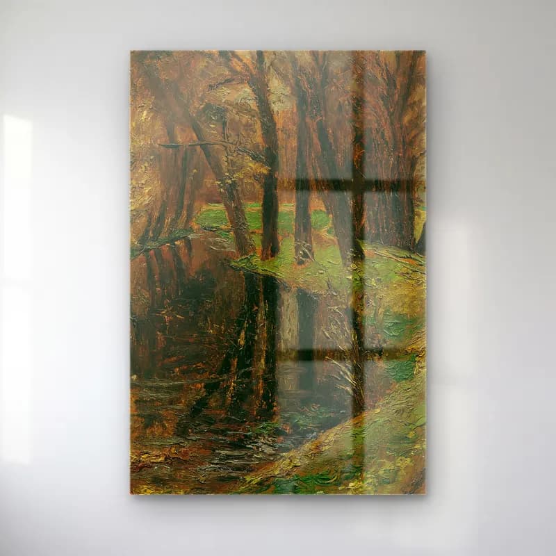 Olga Wisinger-Florian – Allee am Weiher cam tablo — Olga Wisinger-Florian – Allee am Weiher — empresyonist kırda nehir