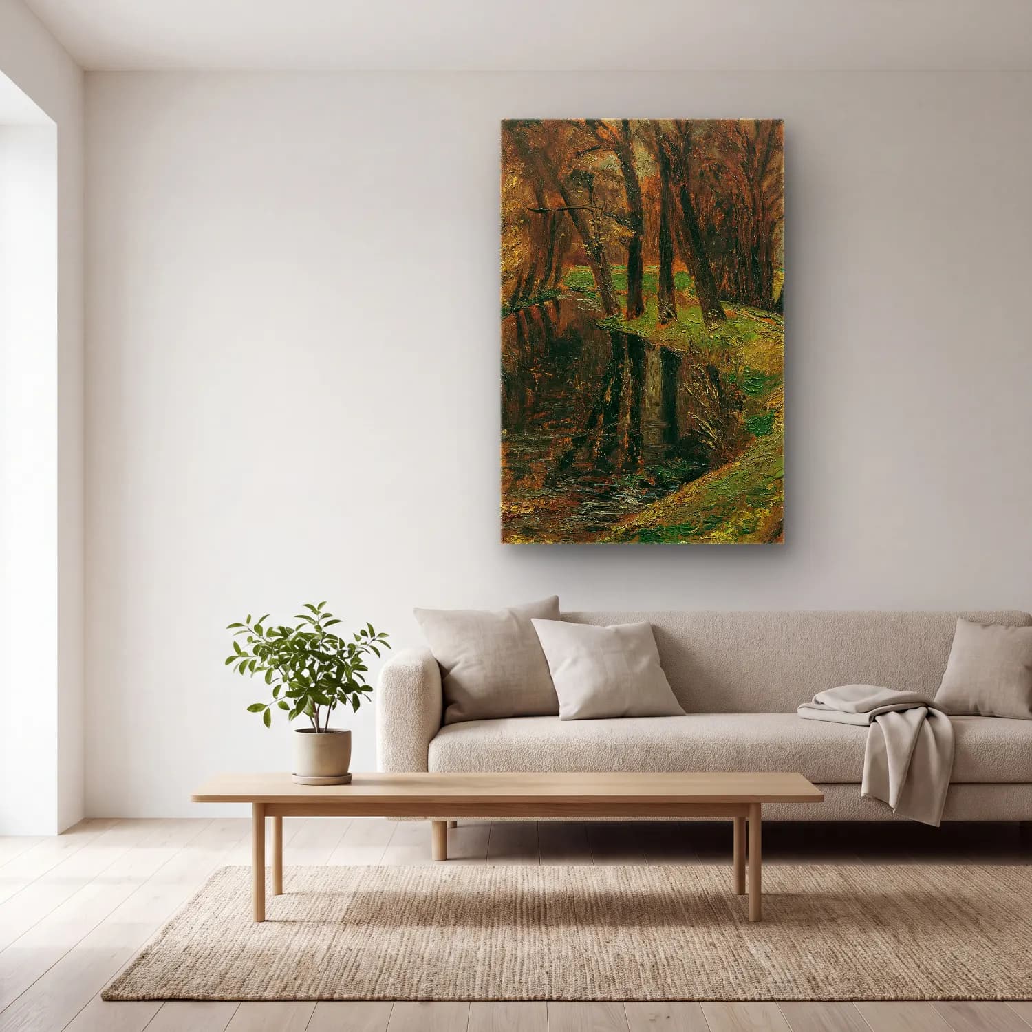 Olga Wisinger-Florian – Allee am Weiher cam tablo — açık renk salonda