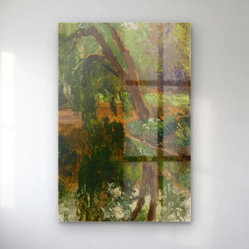 Olga Wisinger-Florian – Aulandschaft cam tablo — Olga Wisinger-Florian – Aulandschaft — empresyonist kırda nehir