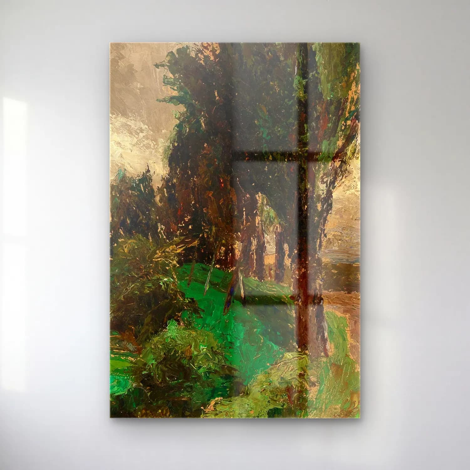 Olga Wisinger-Florian – Avenue of Poplars cam tablo — Olga Wisinger-Florian – Avenue of Poplars — empresyonist soyut manzara