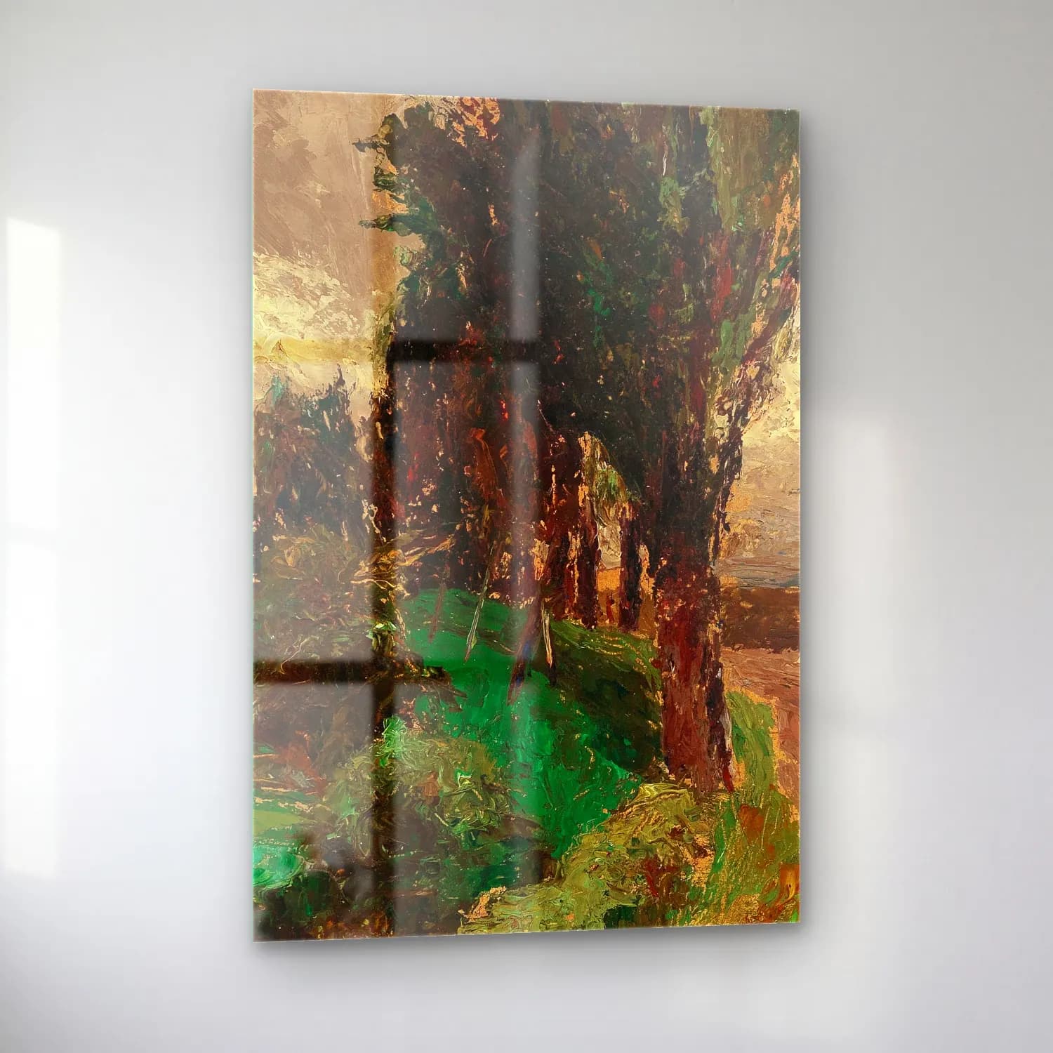 Olga Wisinger-Florian – Avenue of Poplars cam tablo — sol açıdan görünüm