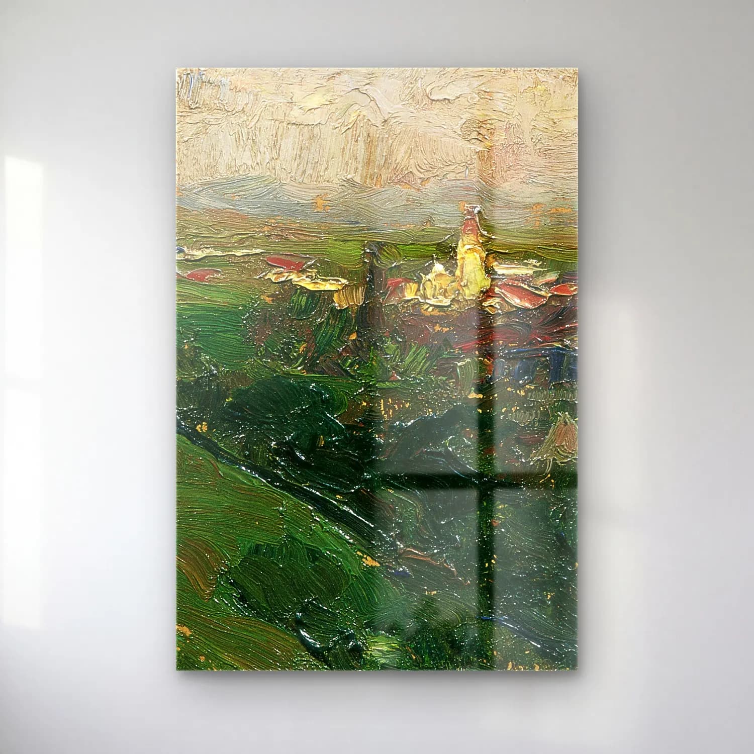 Olga Wisinger-Florian – Blick auf das Kahlenberger Dorf cam tablo — Olga Wisinger-Florian – Blick auf das Kahlenberger Dorf — empresyonist soyut manzara
