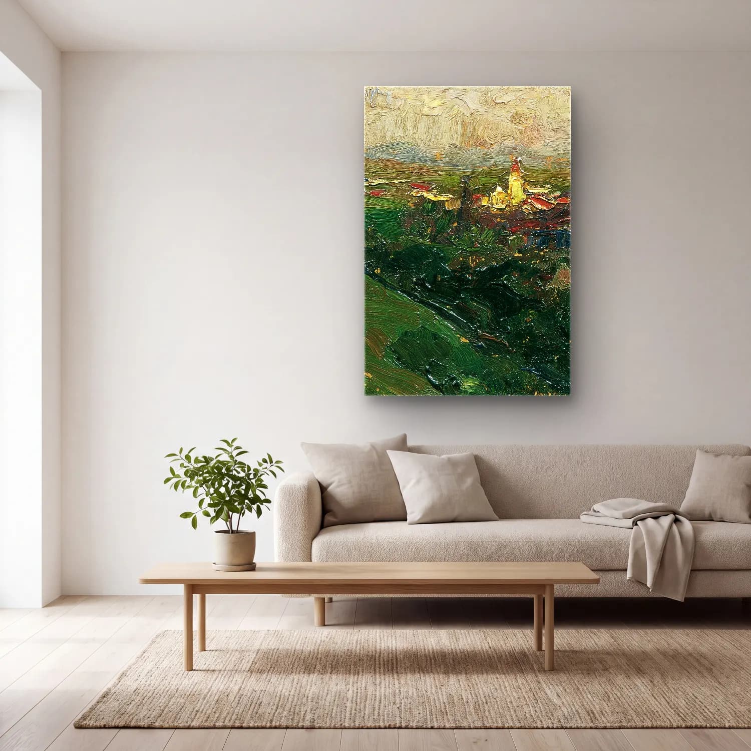 Olga Wisinger-Florian – Blick auf das Kahlenberger Dorf cam tablo — açık renk salonda
