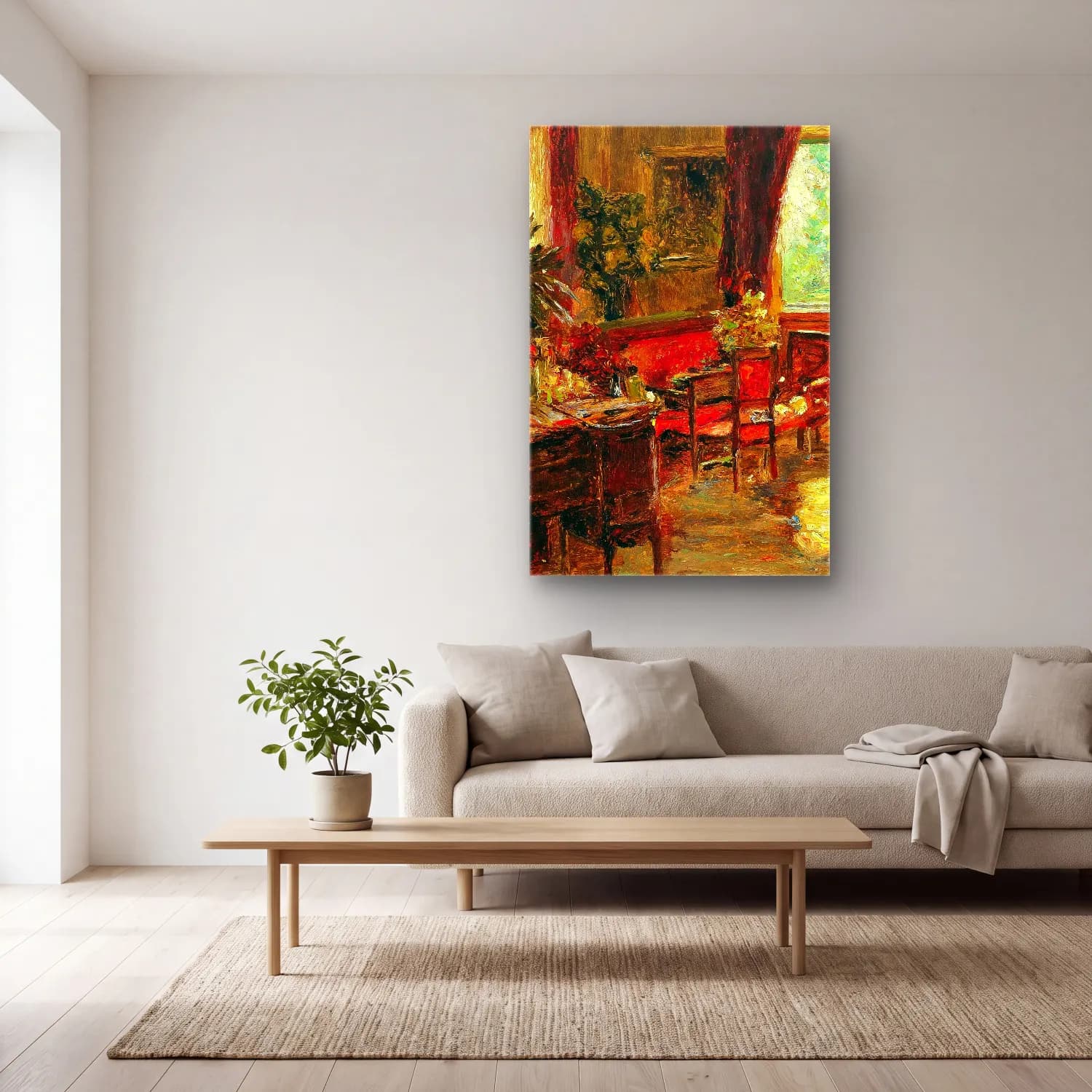 Olga Wisinger-Florian – Interior cam tablo — açık renk salonda