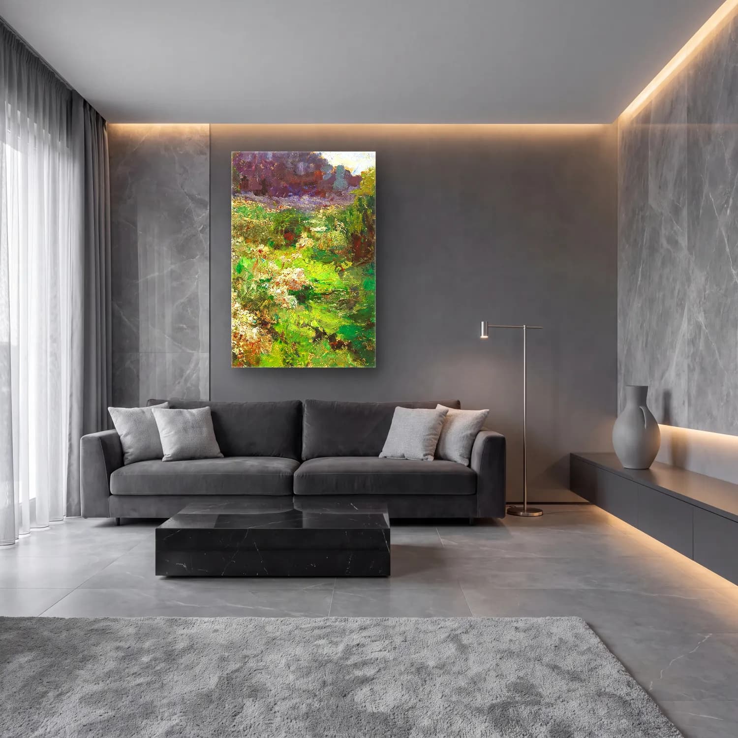 Olga Wisinger-Florian – Meadow cam tablo — lüks salon duvarında