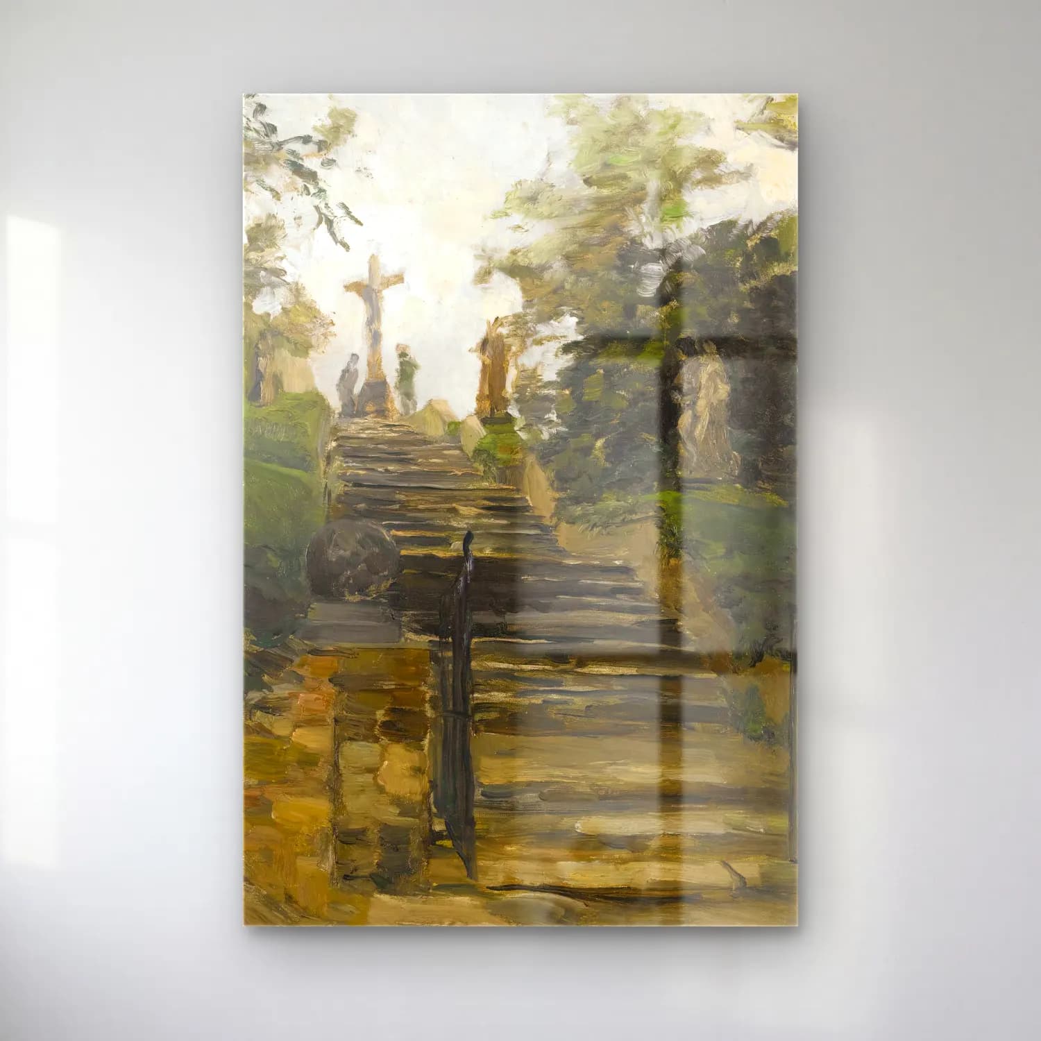 Olga Wisinger-Florian – The Bisamberg Near Vienna cam tablo — Olga Wisinger-Florian – The Bisamberg Near Vienna — empresyonist merdiven