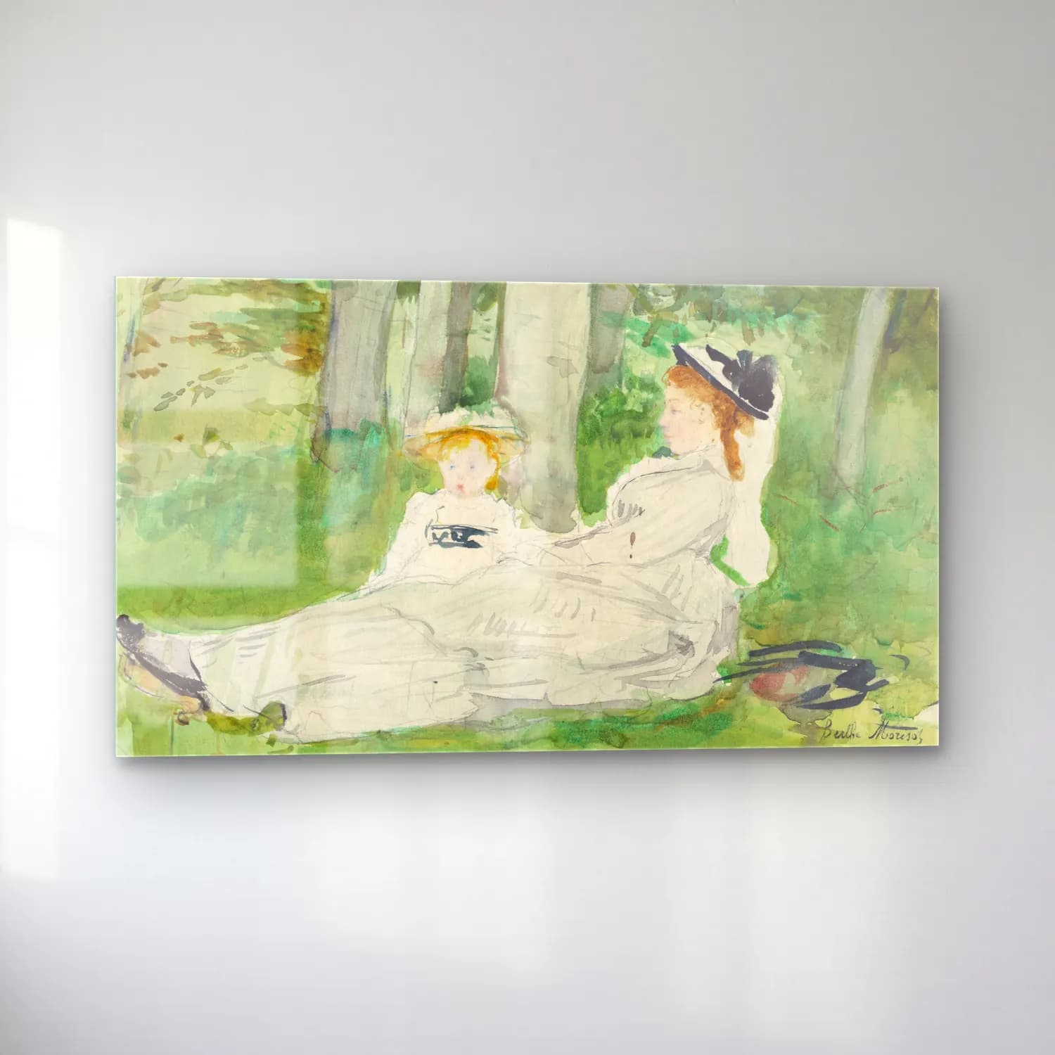 Berthe Morisot – At the Edge of the Forest cam tablo — sol açıdan görünüm