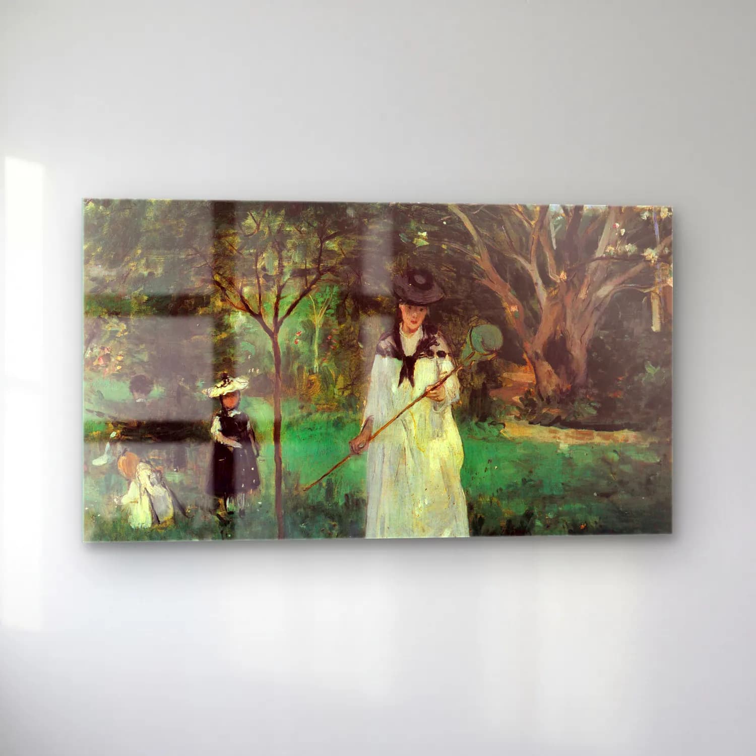 Berthe Morisot – Butterfly hunting cam tablo — sol açıdan görünüm