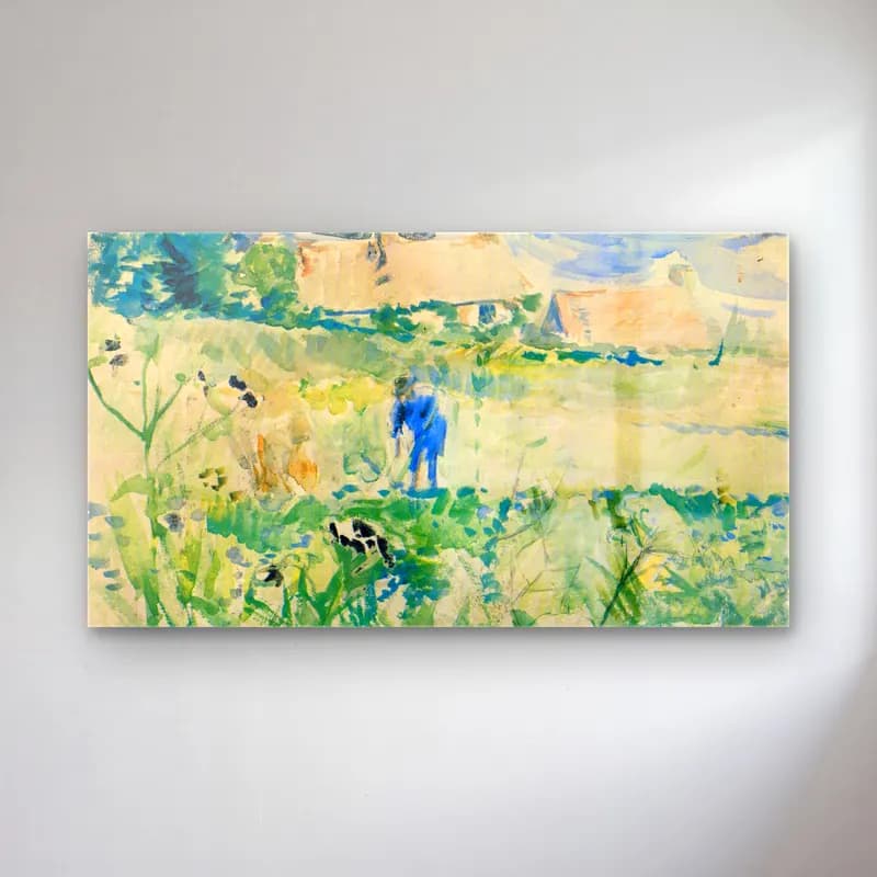 Berthe Morisot – Gorey cam tablo — Berthe Morisot – Gorey — suluboya kır evi