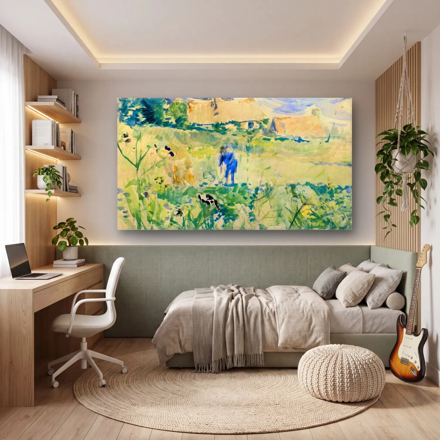 Berthe Morisot – Gorey cam tablo — genç odasında