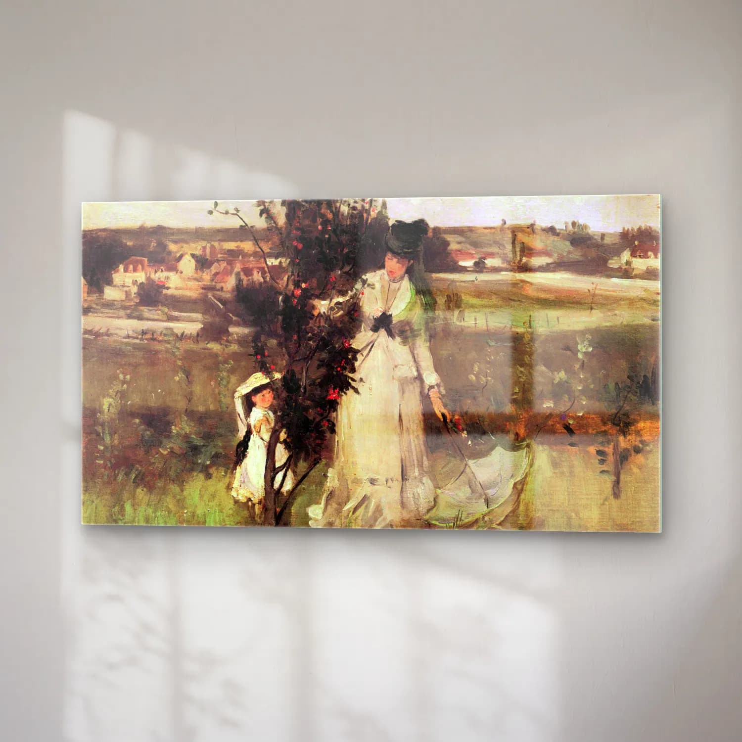 Berthe Morisot – Hanging the Laundry out to Dry-Morisot cam tablo — sağ açıdan görünüm