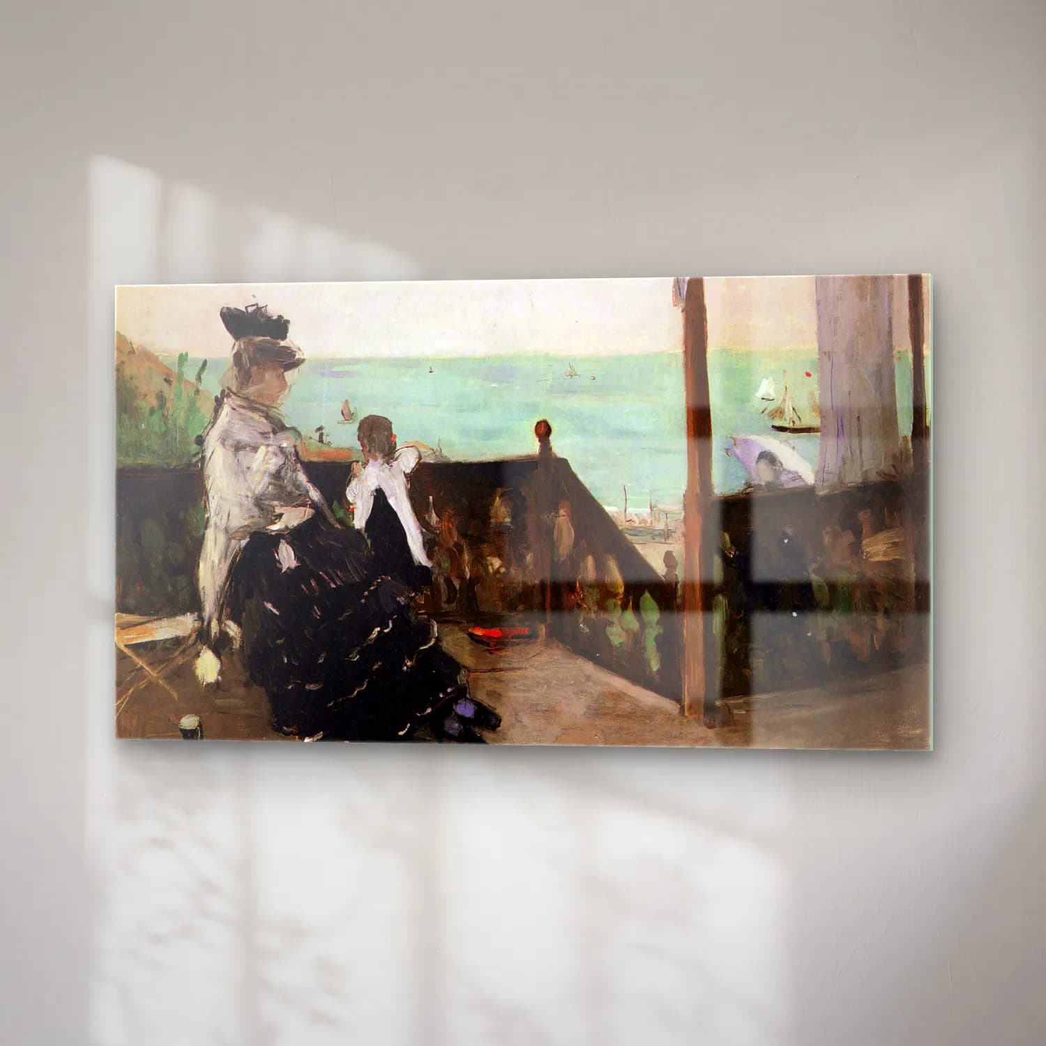 Berthe Morisot – In a villa on the beach cam tablo — sağ açıdan görünüm