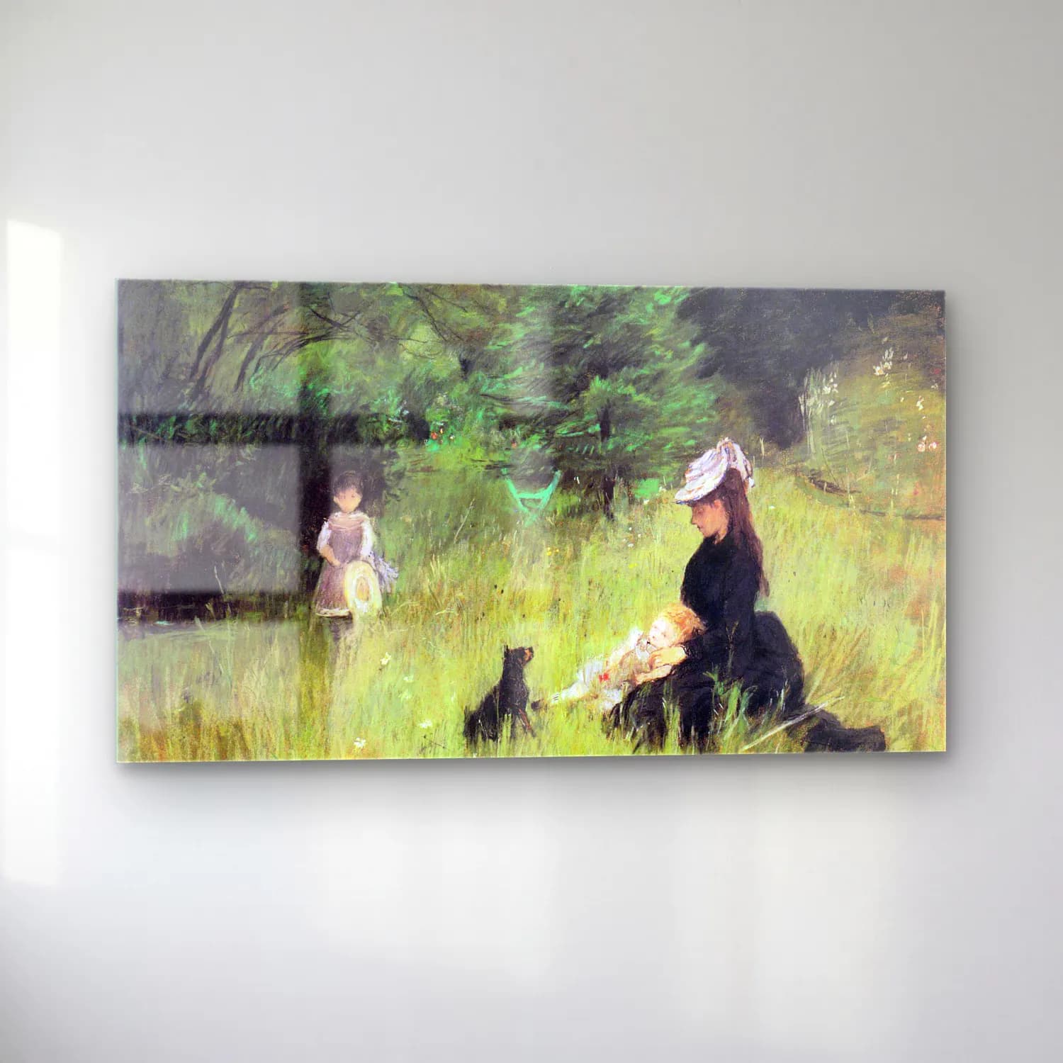 Berthe Morisot – In the Meadow cam tablo — sol açıdan görünüm