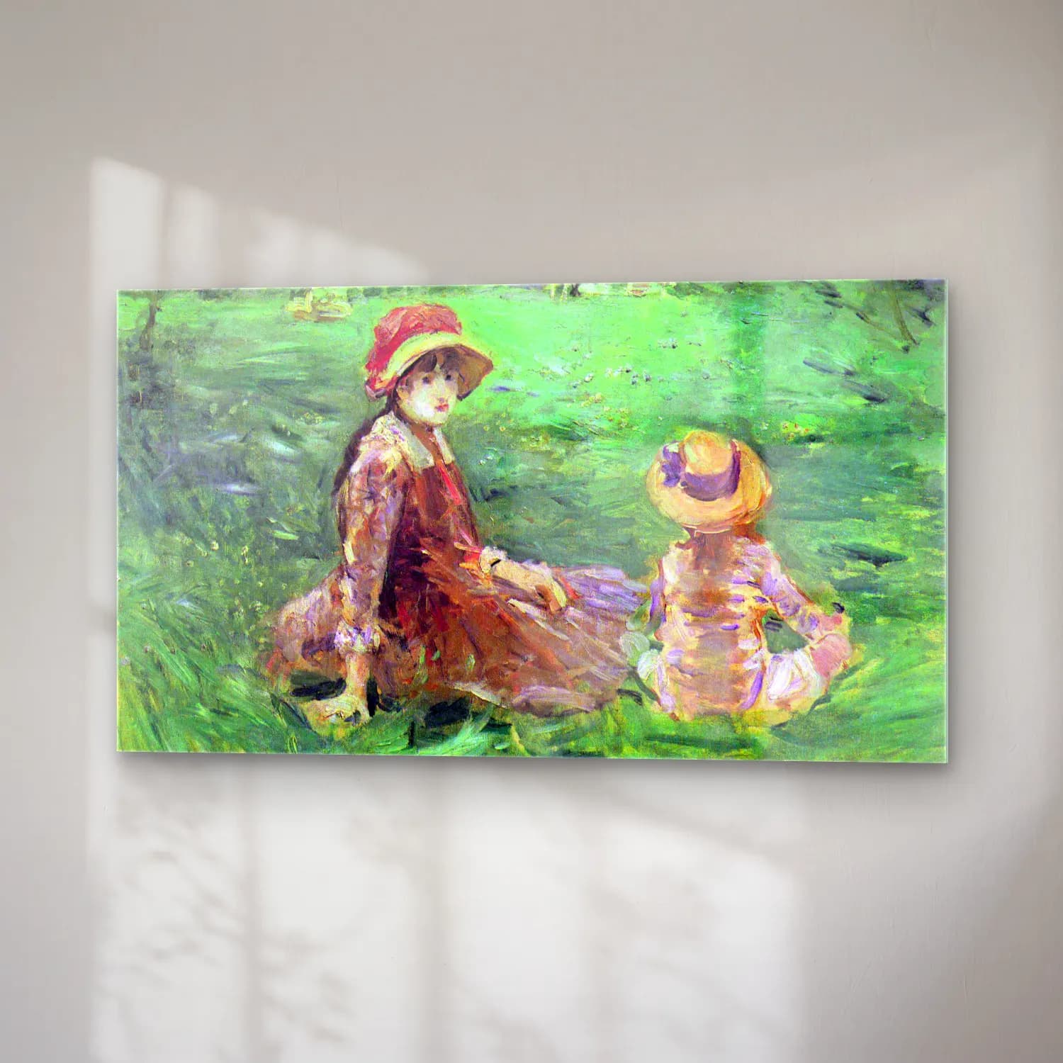 Berthe Morisot – In the garden at Maurecourt cam tablo — sağ açıdan görünüm