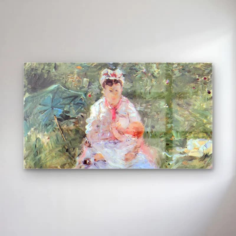 Berthe Morisot – Julie Manet cam tablo — Berthe Morisot – Julie Manet — empresyonist anne ve çocuk