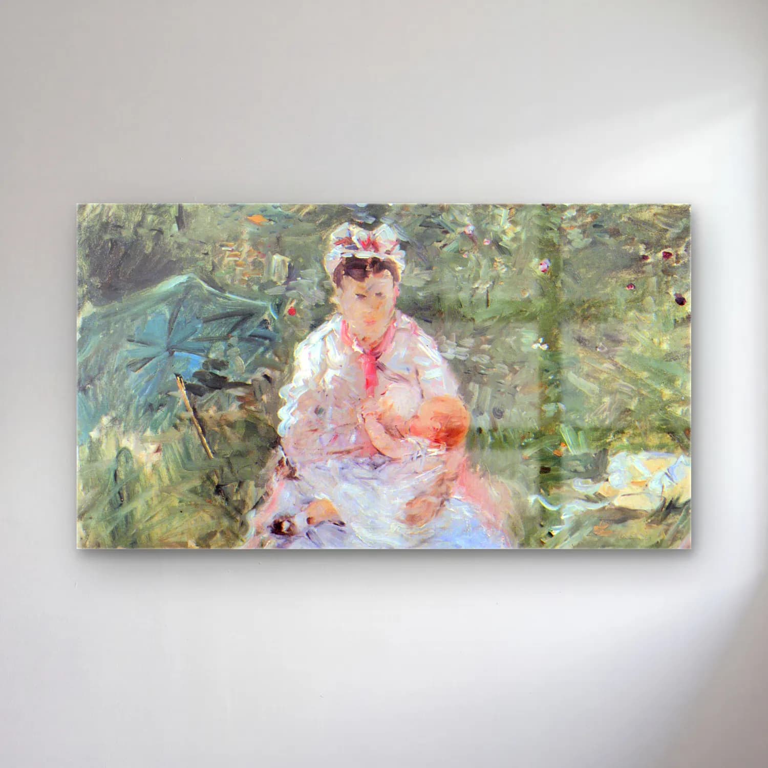 Berthe Morisot – Julie Manet cam tablo — Berthe Morisot – Julie Manet — empresyonist anne ve çocuk