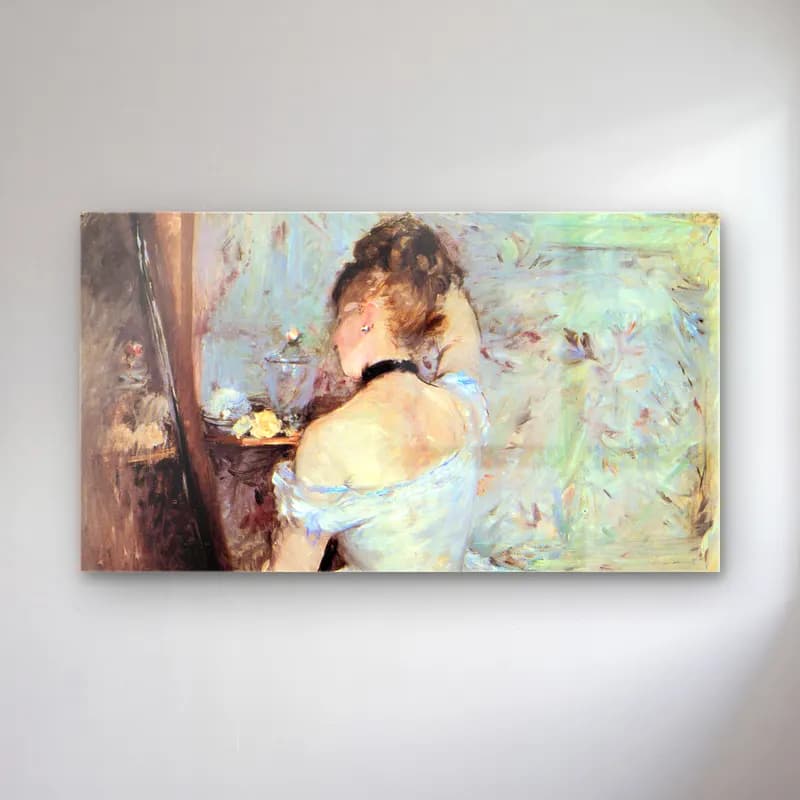 Berthe Morisot – Lady in the Toilet cam tablo — Berthe Morisot – Lady in the Toilet — empresyonist elbiseli kadın