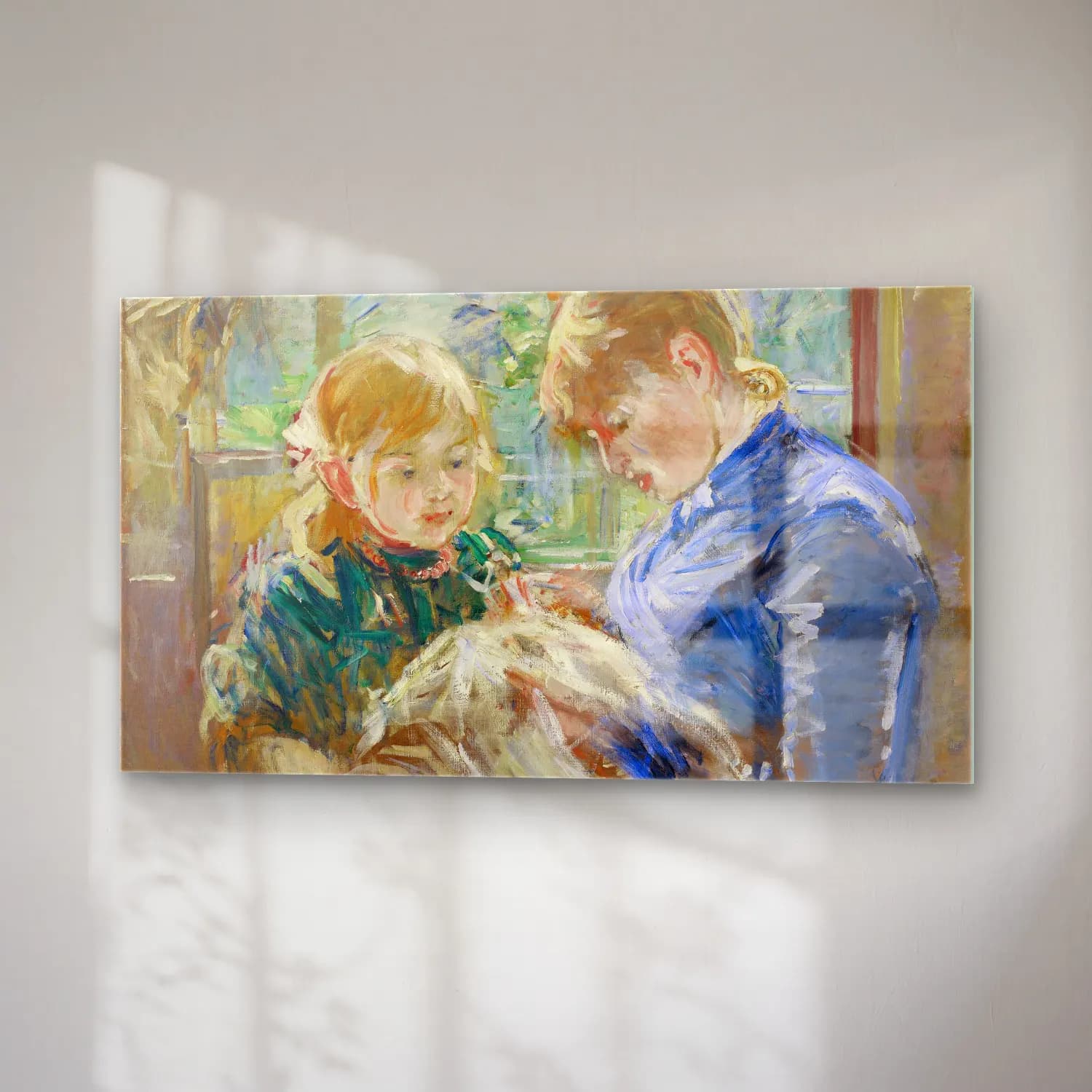 Berthe Morisot – The Artist s Daughter, Julie, with her Nanny cam tablo — sağ açıdan görünüm