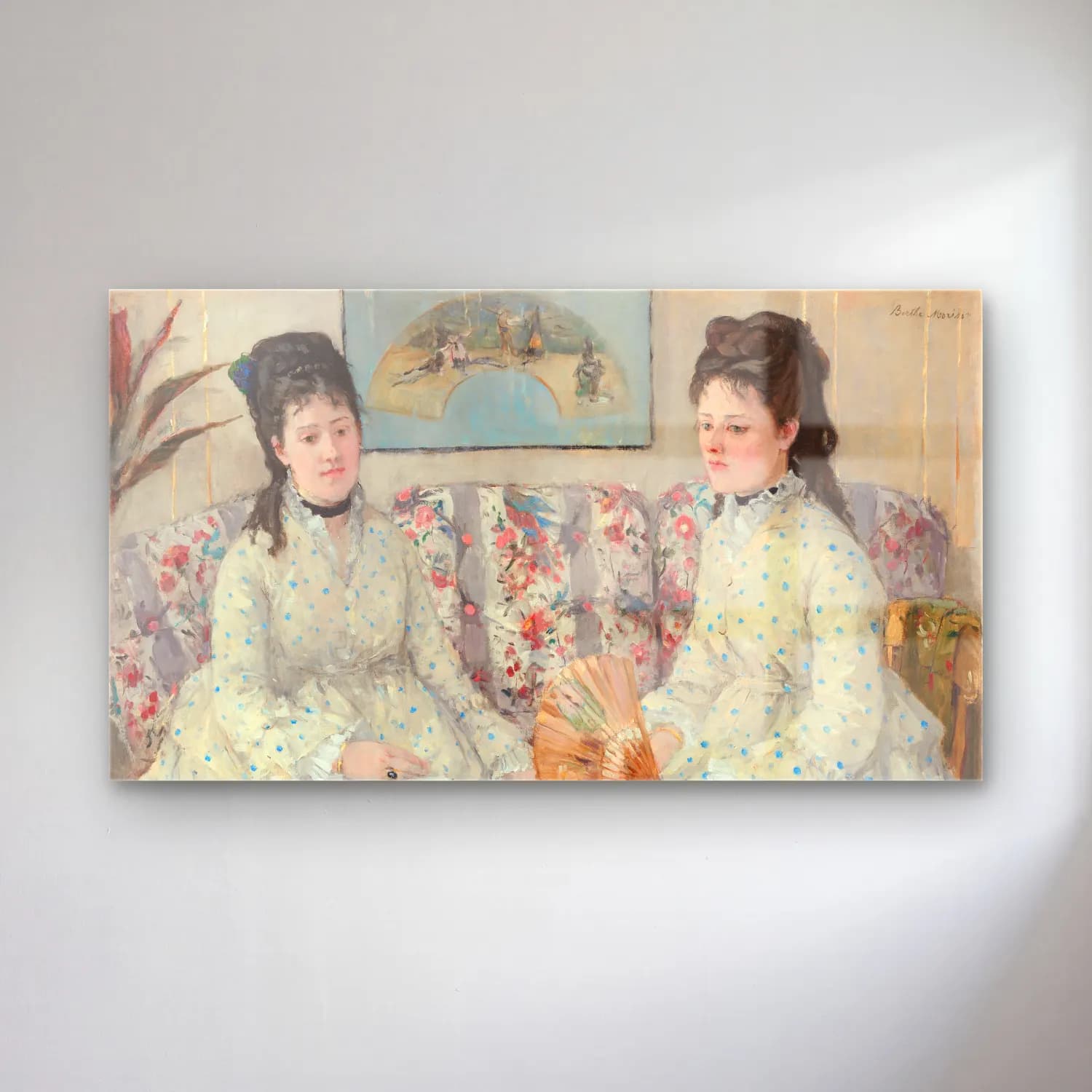 Berthe Morisot – The Sisters cam tablo — Berthe Morisot – The Sisters — empresyonist vintage i̇ç mekân