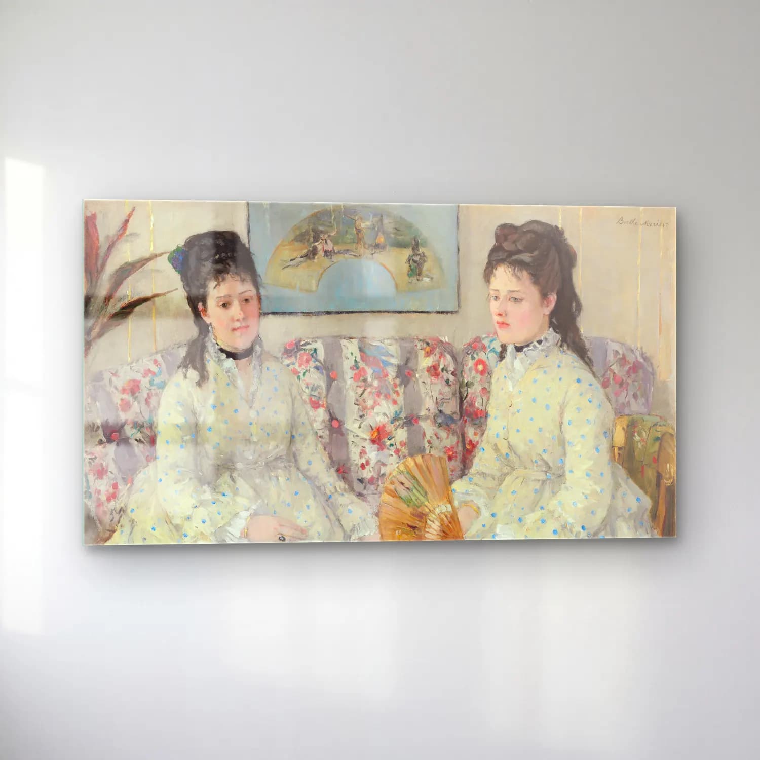 Berthe Morisot – The Sisters cam tablo — sol açıdan görünüm