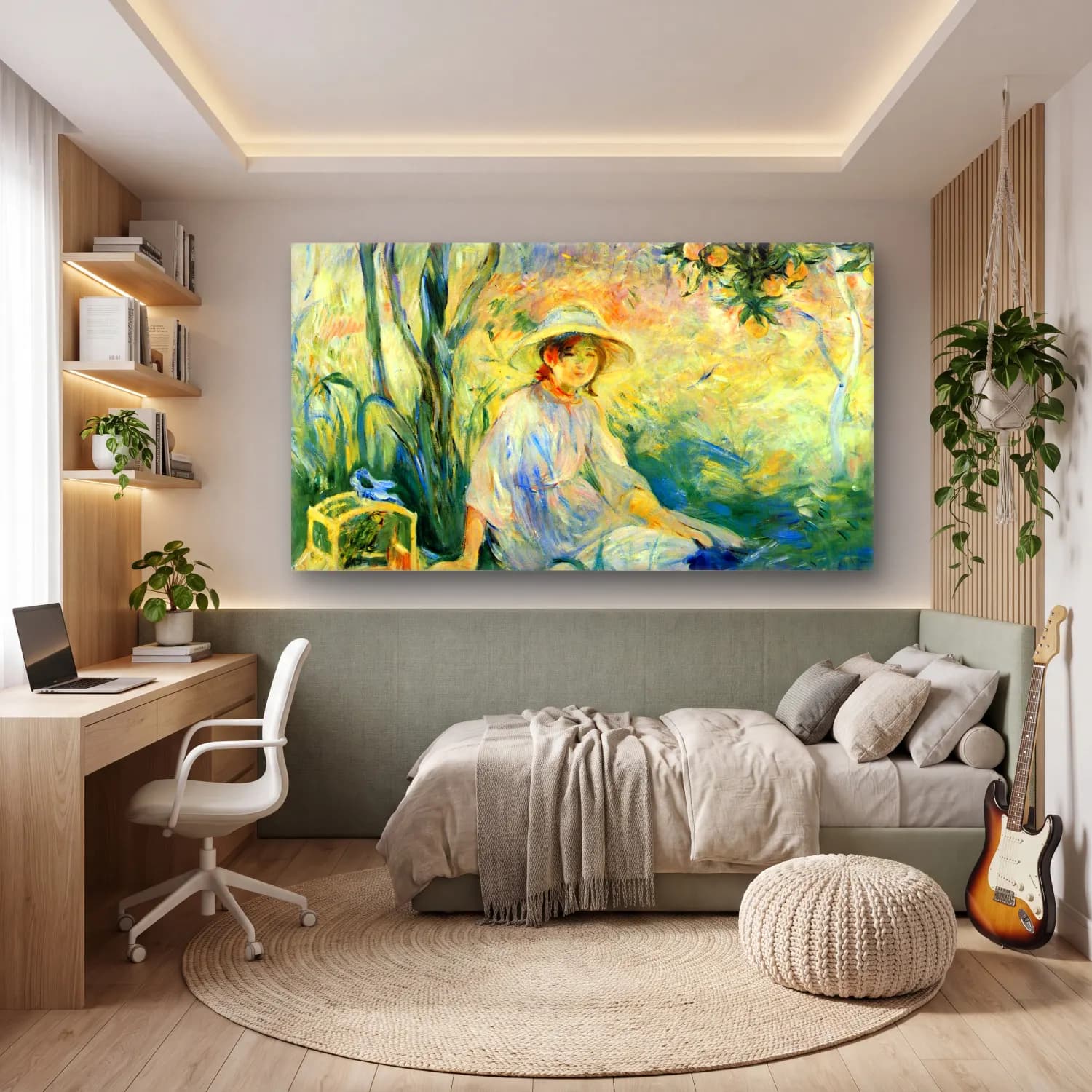 Berthe Morisot – Under the Orangetree cam tablo — genç odasında