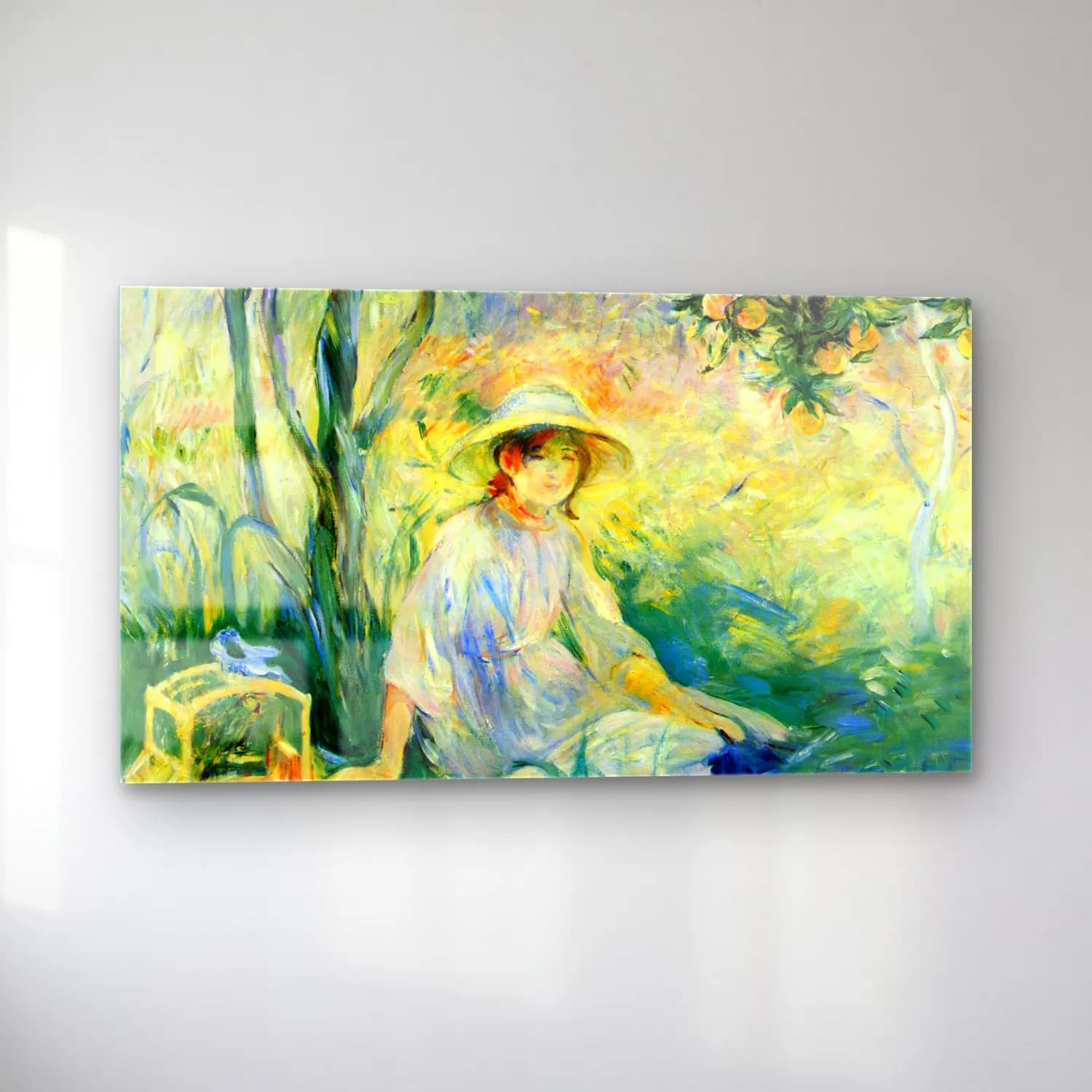 Berthe Morisot – Under the Orangetree cam tablo — sol açıdan görünüm