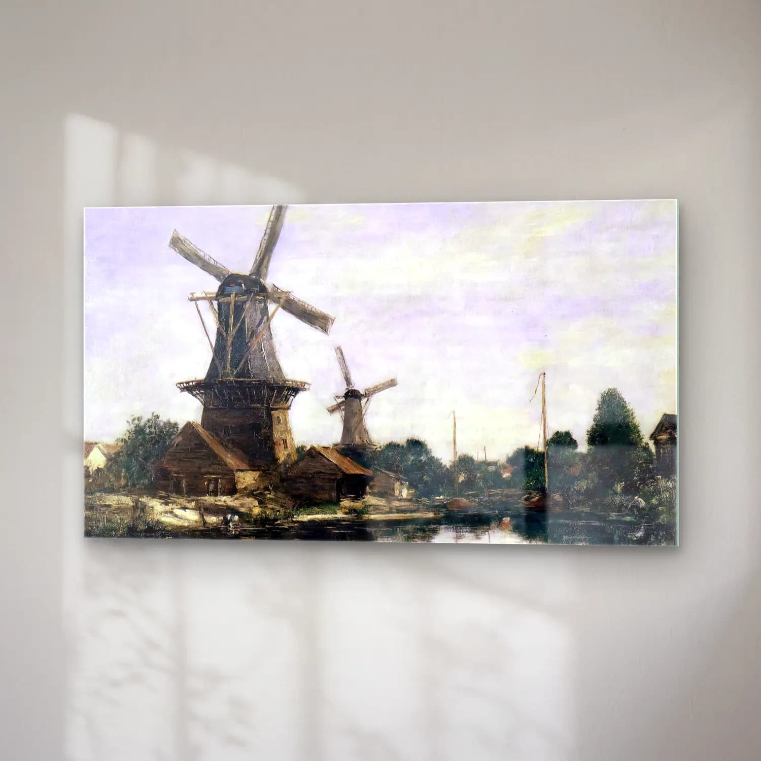 Eugène Boudin – Dordrecht, the Windmills cam tablo — sağ açıdan görünüm