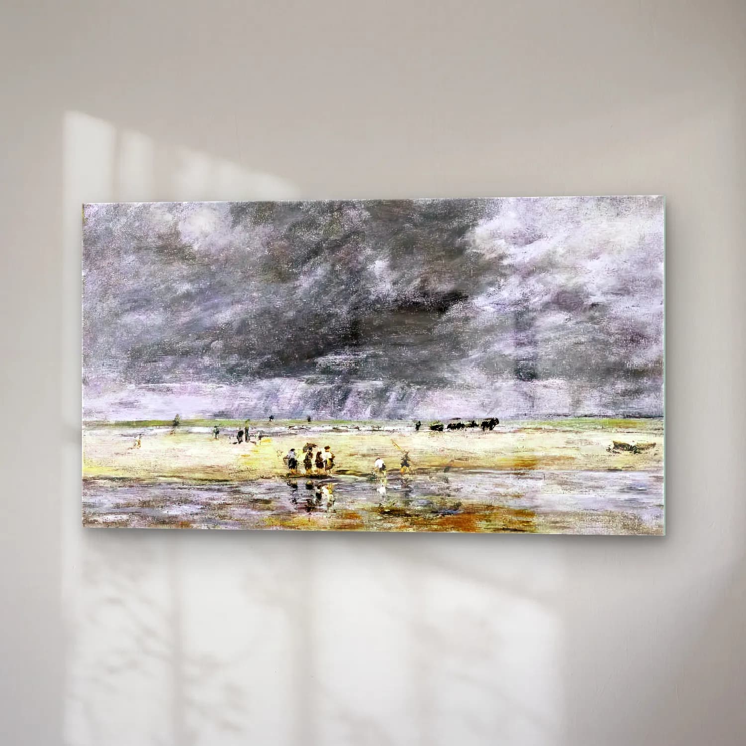 Eugène Boudin – Figures on the Beach cam tablo — sağ açıdan görünüm