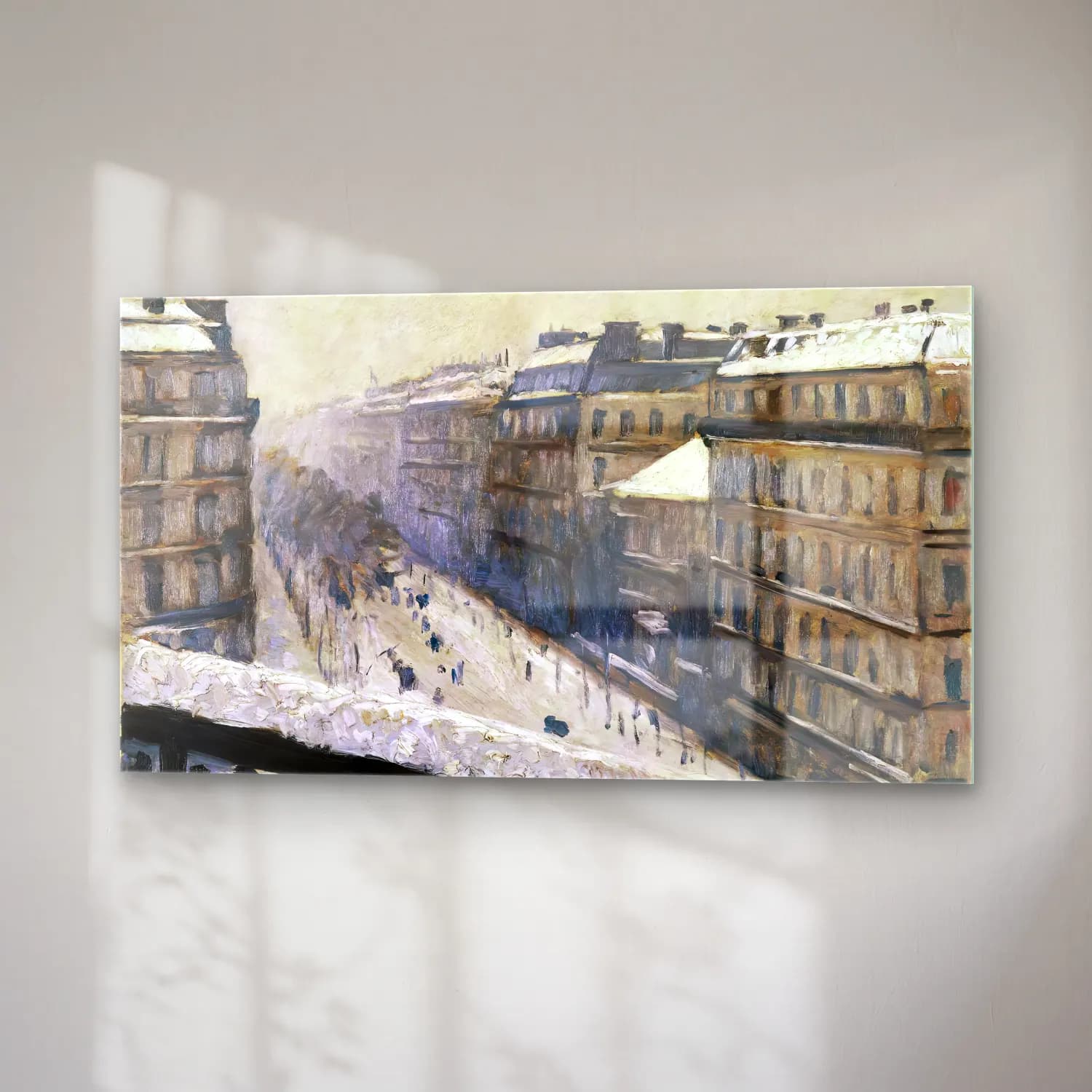Gustave Caillebotte – Boulevard Haussmann, Snow cam tablo — sağ açıdan görünüm
