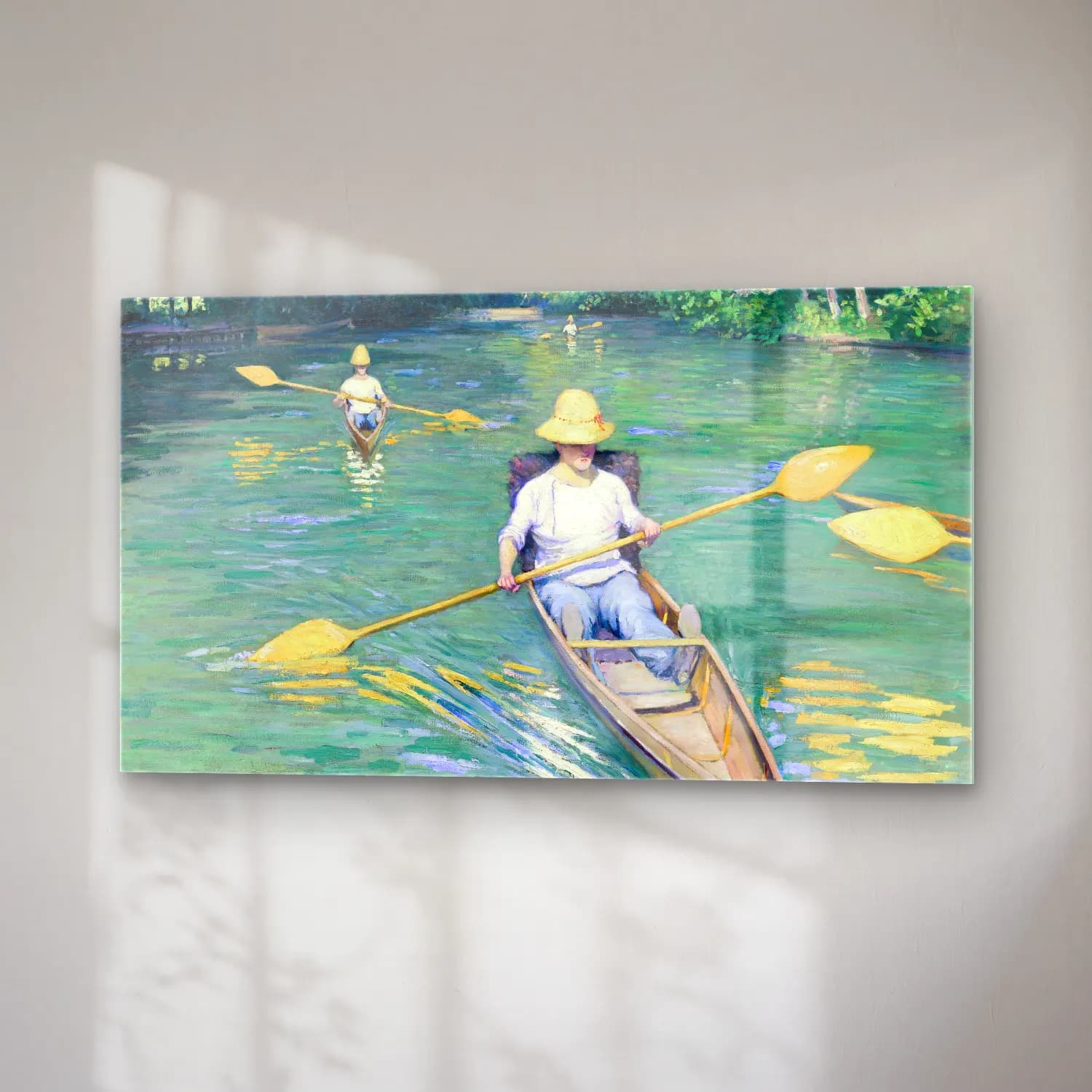Gustave Caillebotte – Canoeing on the Yerres cam tablo — sağ açıdan görünüm