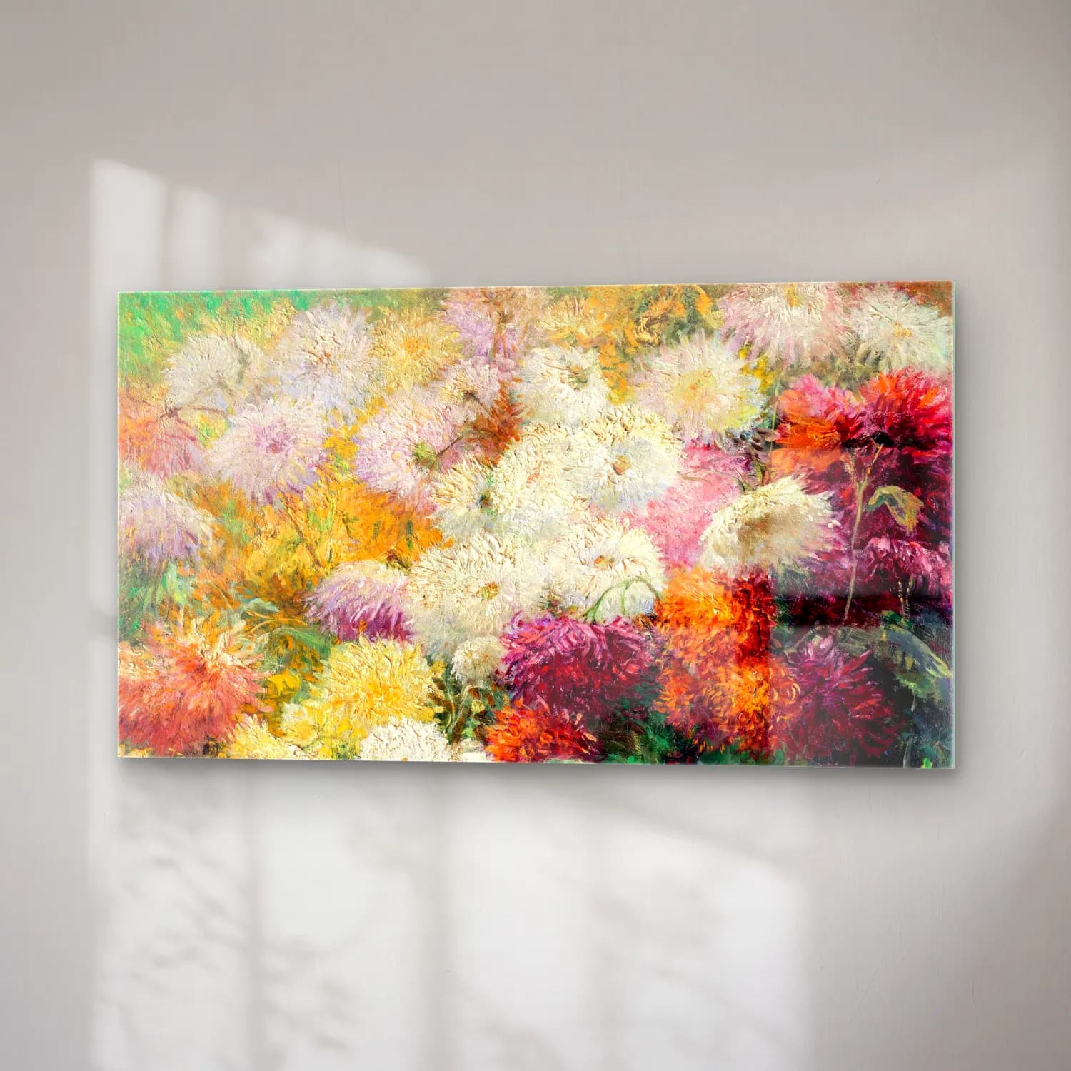 Gustave Caillebotte – Chrysanthemums in the Garden cam tablo — sağ açıdan görünüm