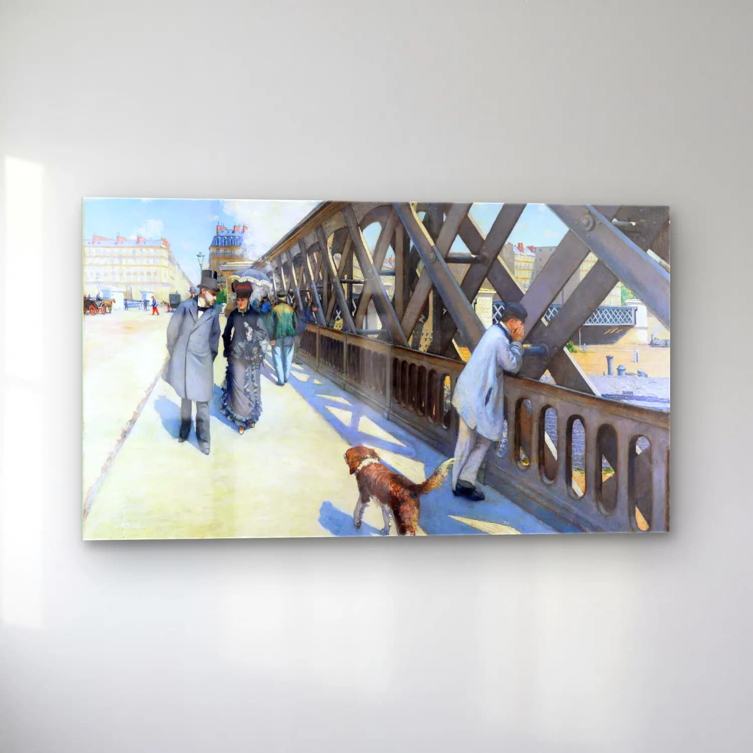 Gustave Caillebotte – Le Pont de l Europe cam tablo — sol açıdan görünüm