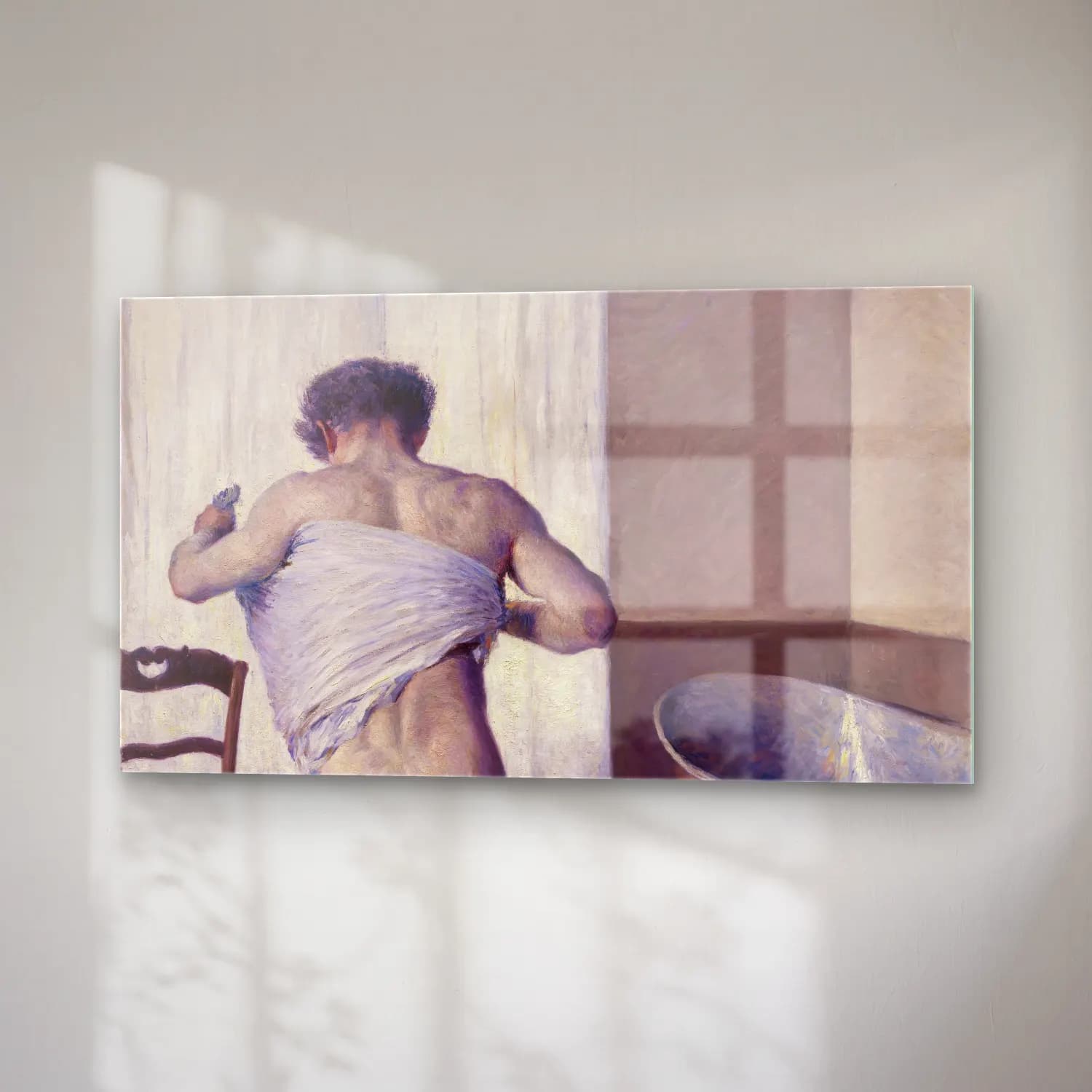Gustave Caillebotte – Man at his Bath cam tablo — sağ açıdan görünüm