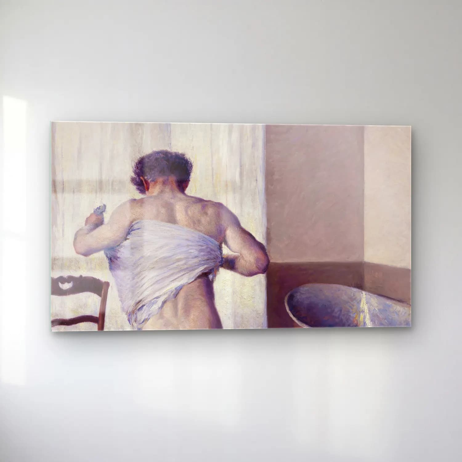 Gustave Caillebotte – Man at his Bath cam tablo — sol açıdan görünüm