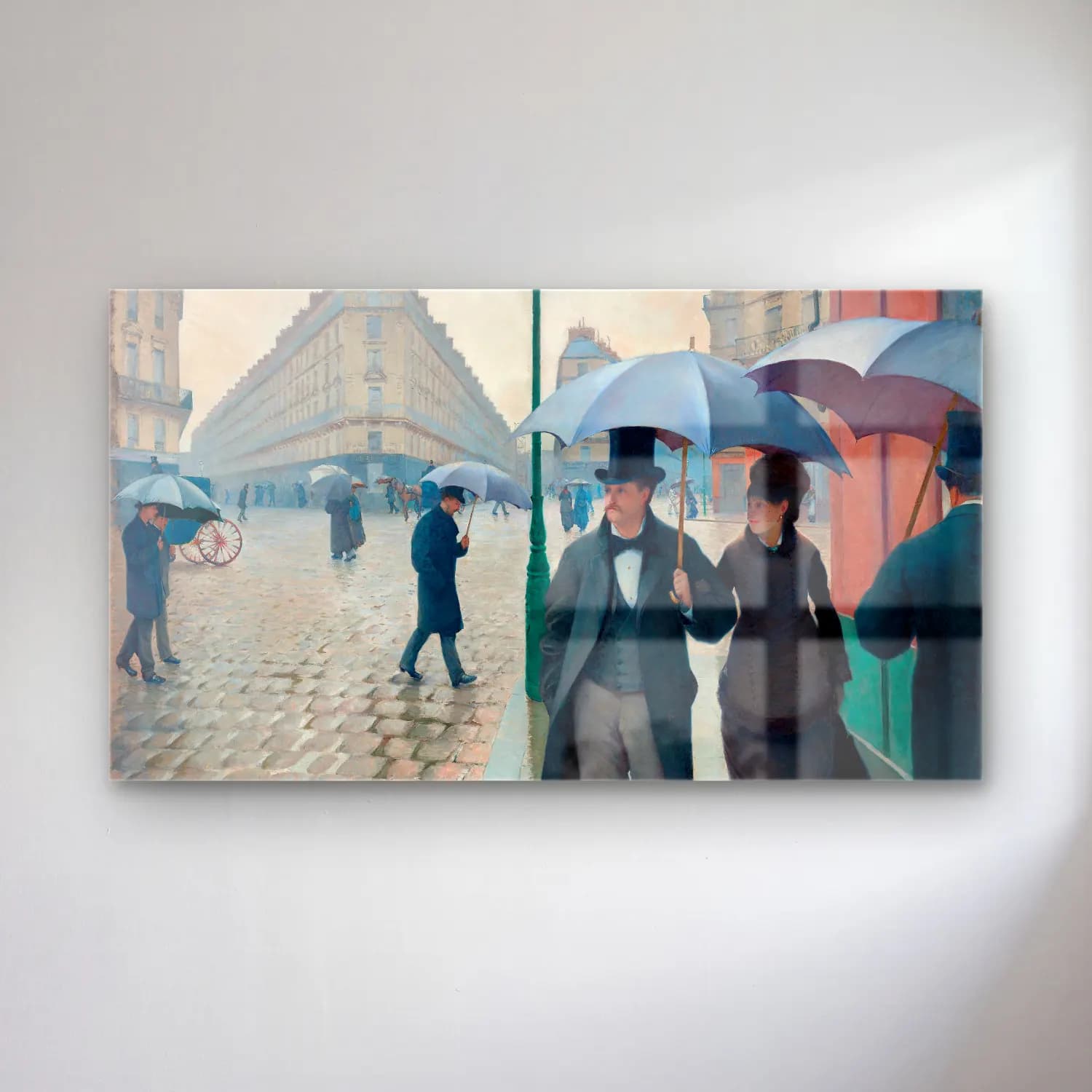 Gustave Caillebotte – Paris Street, Rainy Day cam tablo — Gustave Caillebotte – Paris Street, Rainy Day — empresyonist kalabalık cadde