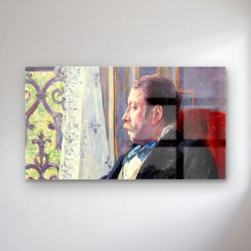 Gustave Caillebotte – Portrait of a Man cam tablo — Gustave Caillebotte – Portrait of a Man — empresyonist erkek portresi