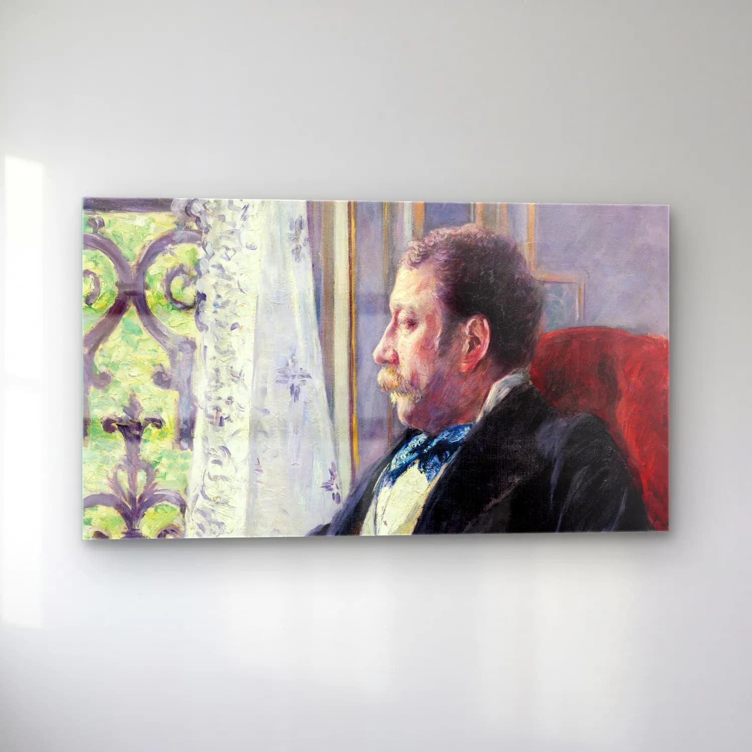 Gustave Caillebotte – Portrait of a Man cam tablo — sol açıdan görünüm
