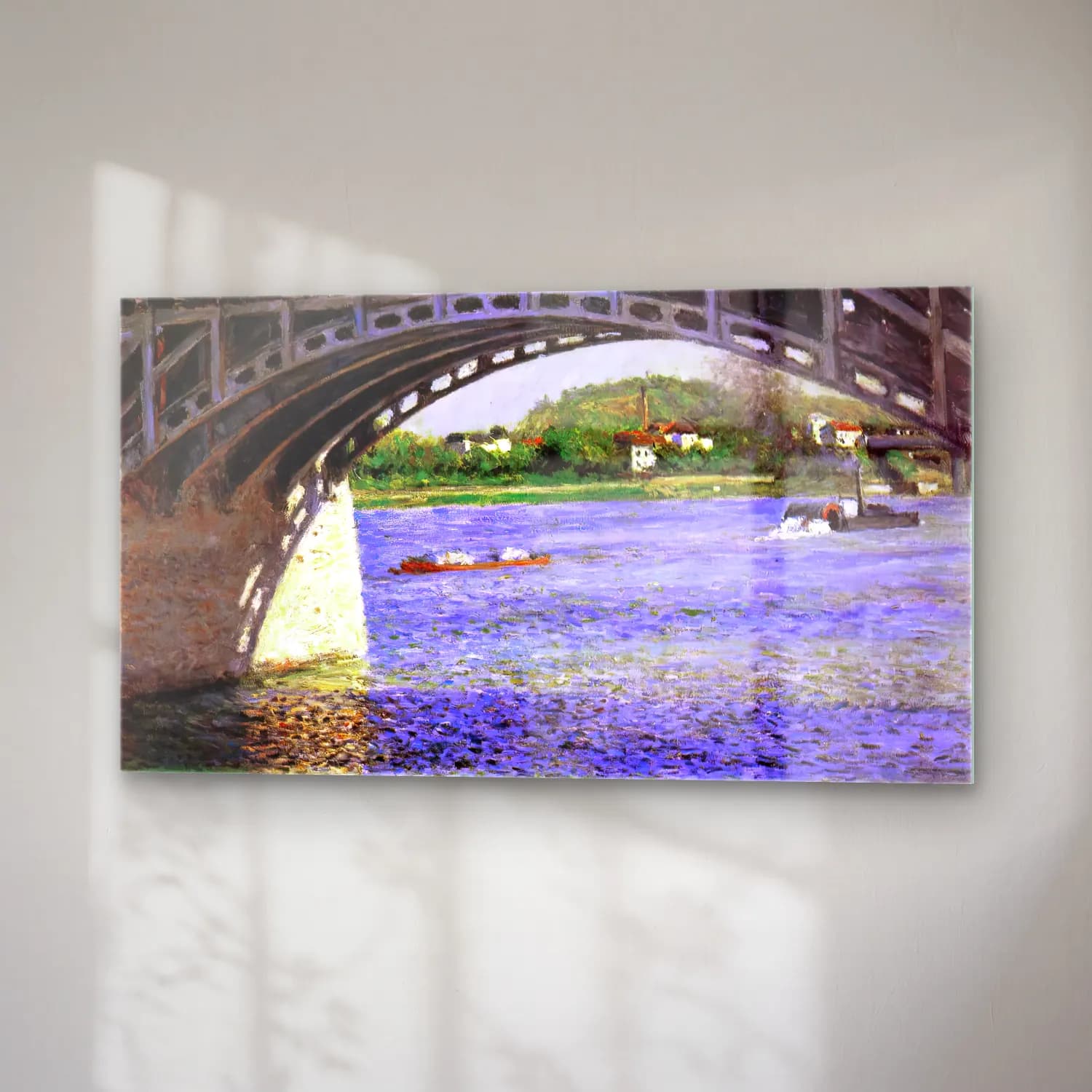 Gustave Caillebotte – The Bridge at Argenteuil and the Seine cam tablo — sağ açıdan görünüm