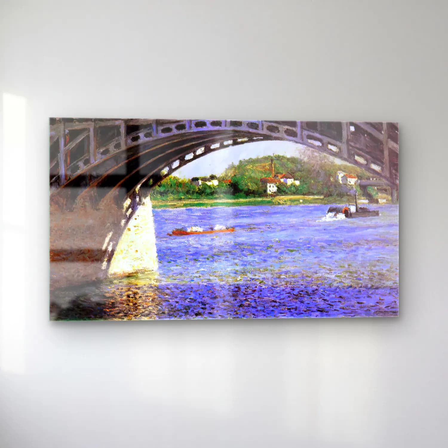 Gustave Caillebotte – The Bridge at Argenteuil and the Seine cam tablo — sol açıdan görünüm