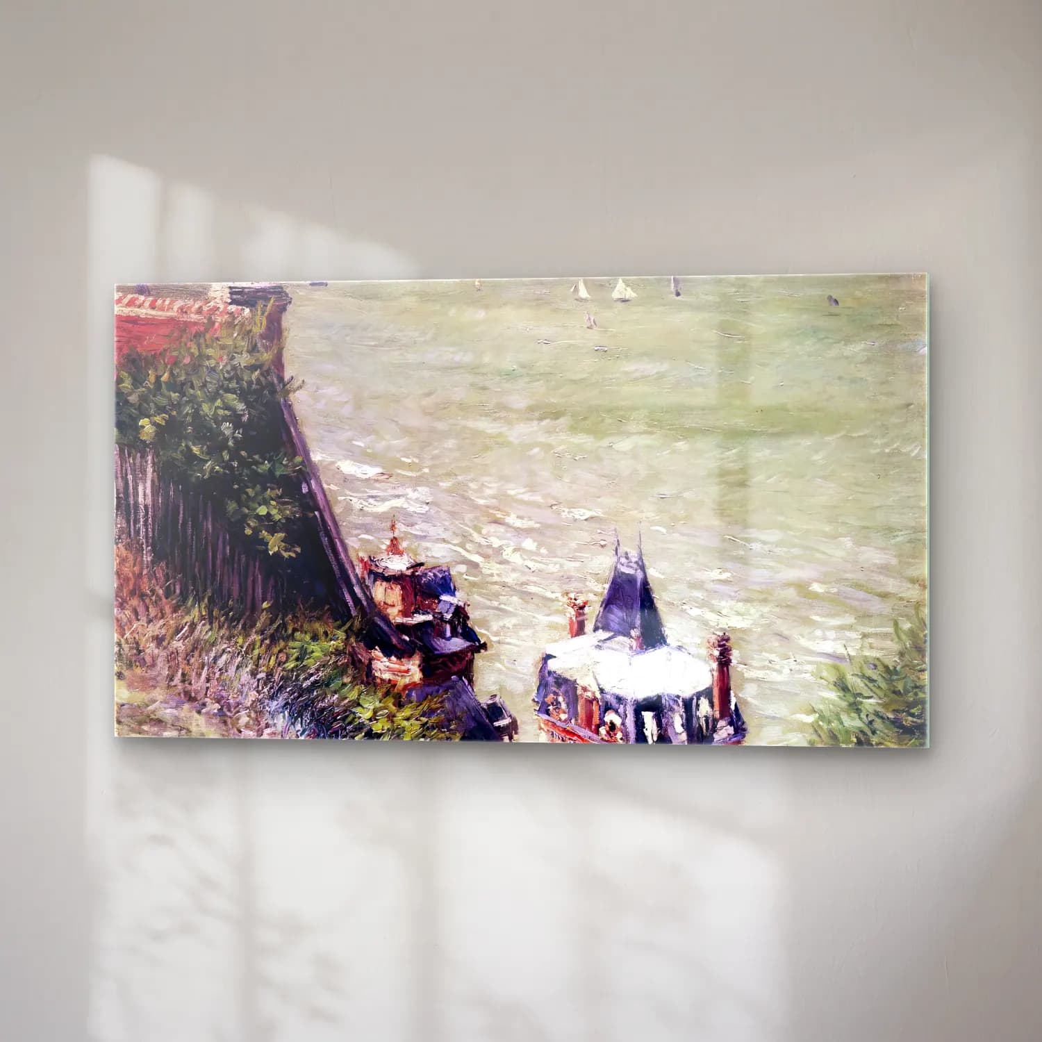 Gustave Caillebotte – The Pink Villa, Trouville cam tablo — sağ açıdan görünüm